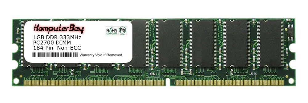 Komputerbay 1GB DDR DIMM (184 PIN) 333Mhz DDR333 PC2700 FOR Foxconn 915GL7MC-8KS Motherboard 1 GB