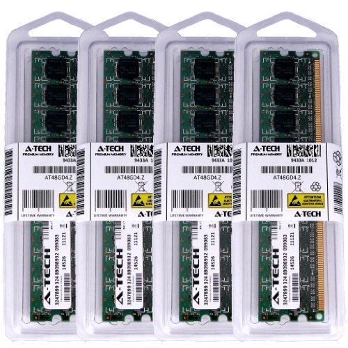 4GB KIT (4 x 1GB) for IBM Lenovo ThinkCentre M57p Type 9196 9967 9979 9012 9013 9018 9019 9087 9088 9096 9160 9163 9164. DIMM DDR2 Non-ECC PC2-6400 800MHz RAM Memory. Genuine A-Tech Brand.