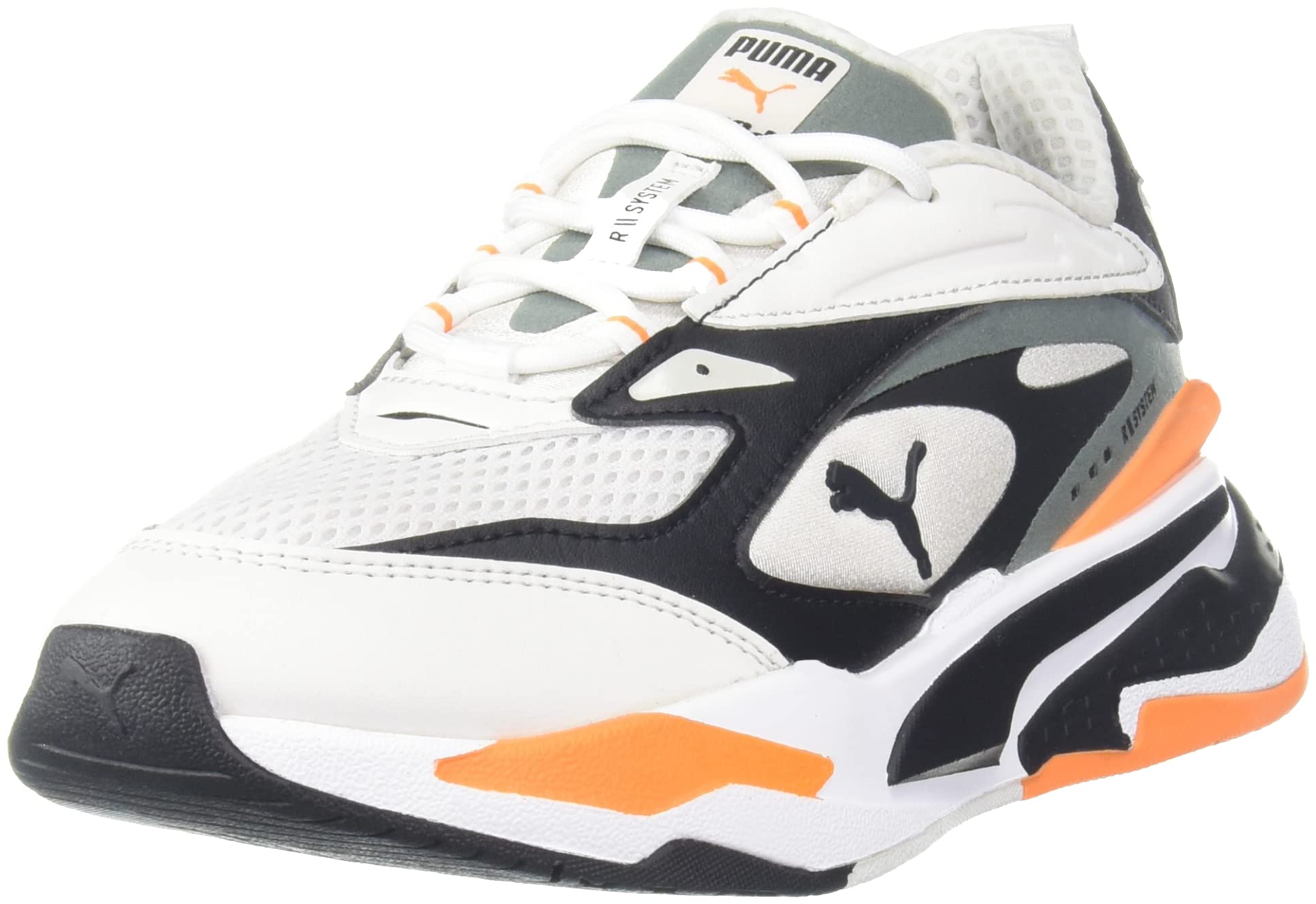 Puma Unisex RS-Fast Sneaker, Nimbus Cloud Black-Vibrant Orange, 3 1