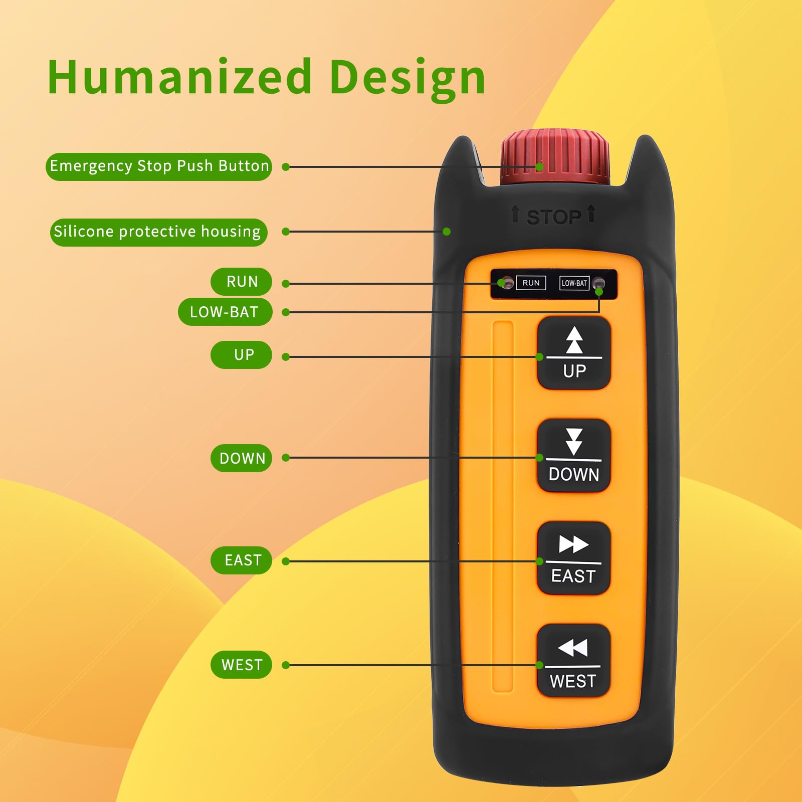 Wireless Lift Winch Trailer Electric Chain Hoist Crane Radio Remote Control Industrial 4 Channel Button (Mini Transmitter + 110V AC Receiver) 4