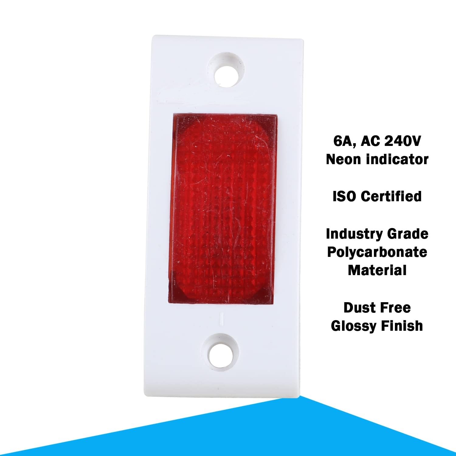 Pack of 3 Pieces 6AMP Normal Indicator Switch (ESP36) White 5