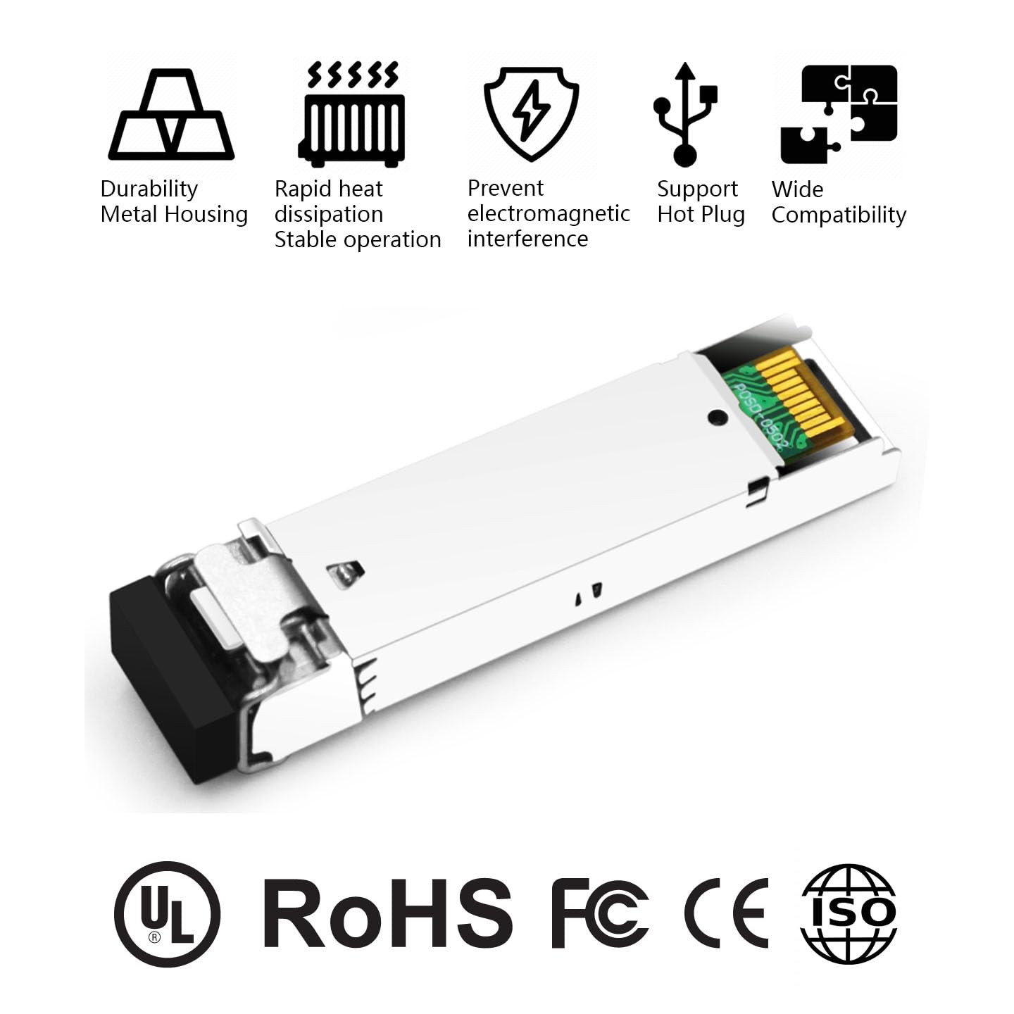 OPSTRAN 25GBASE-BX10 BiDi SFP28 Optical Transceiver Module Compatible with HPE Aruba SFP28-25G-BX 1270nm-TX/1330nm-RX 10km DOM Simplex LC SMF 6