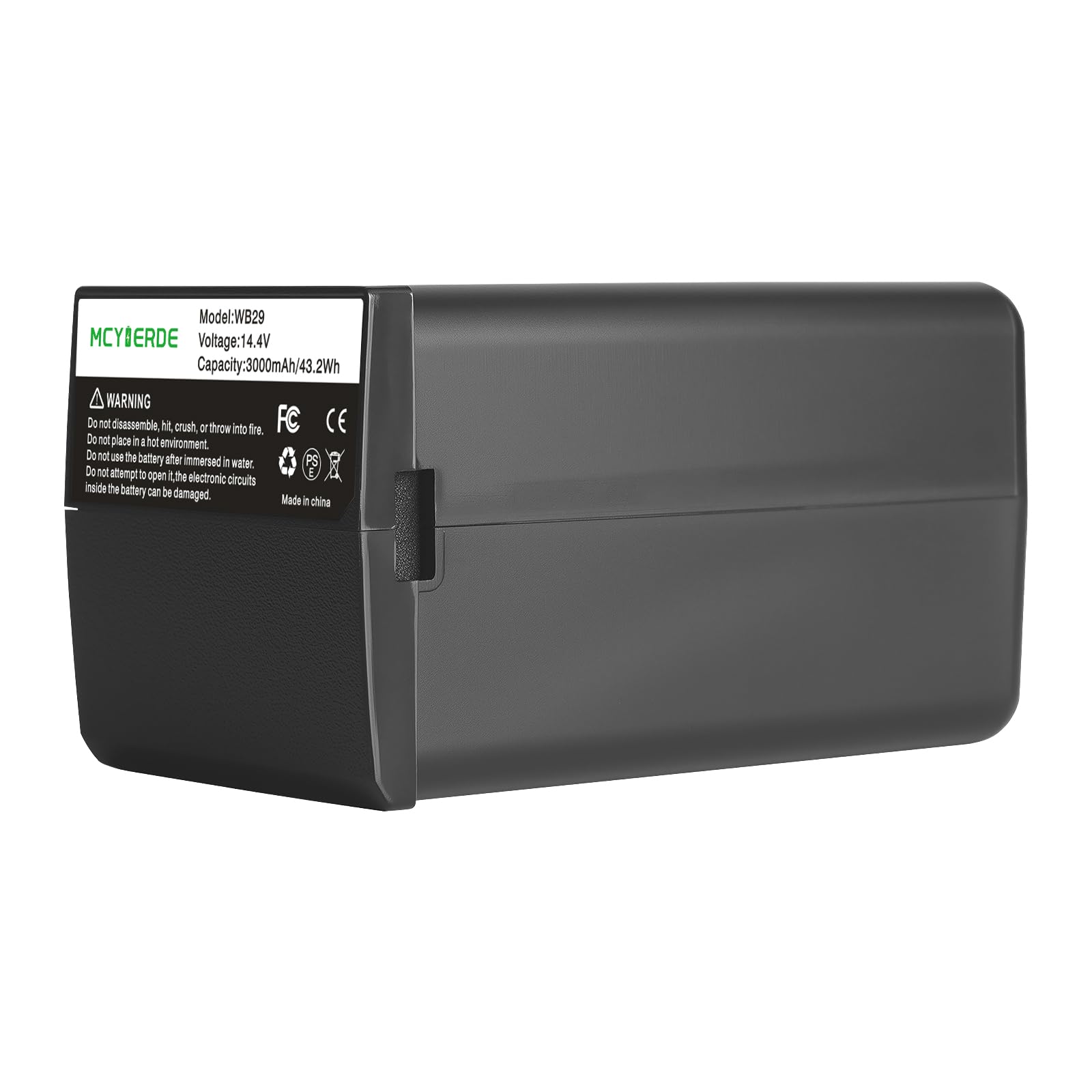 MCYIERDE WB29 Replacement Battery Compatible with Godox AD200 Pro, AD200 & Flashpoint eVOLV 200 / eVOLV 200 Pro Strobe Flash 1