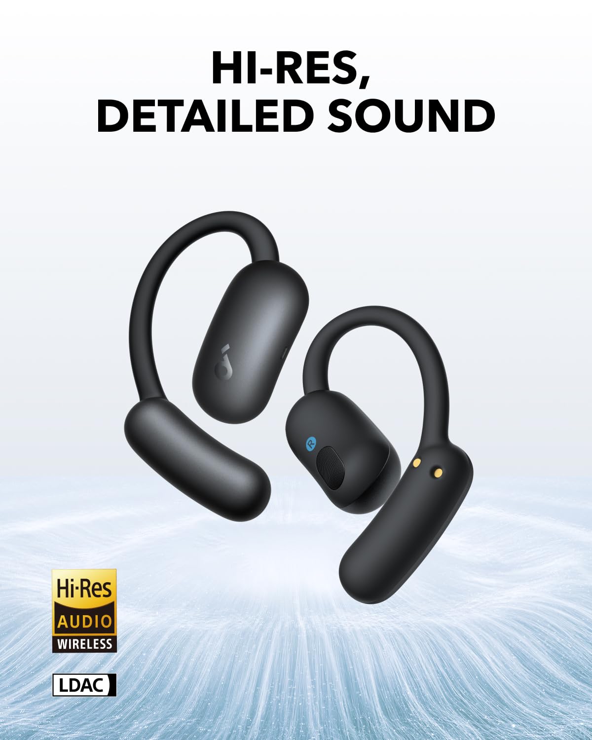Soundcore AeroFit 2 by Anker Open-Ear Headphones with Sport X20, Adjustable Ear Hooks, Snug Fit, Rich Bass, Hi-Res Wireless Audio, 42H Playtime, Bluetooth 5.4, App Control, IP55, AI Clear Calls 6