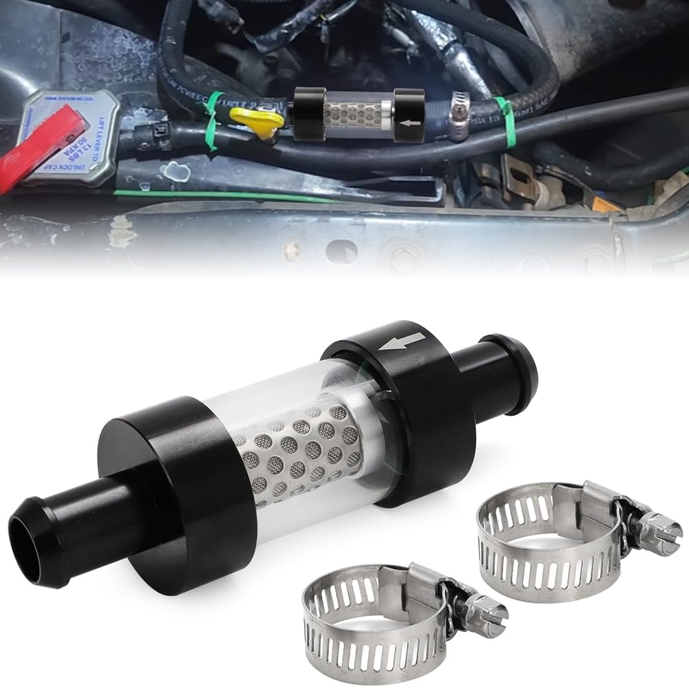 WIKIBB 5/8" Universal Filter Inline Heater Core Coolant Filter and Inspection System Stainless Steel Filter Mesh Matching Fixture… 1