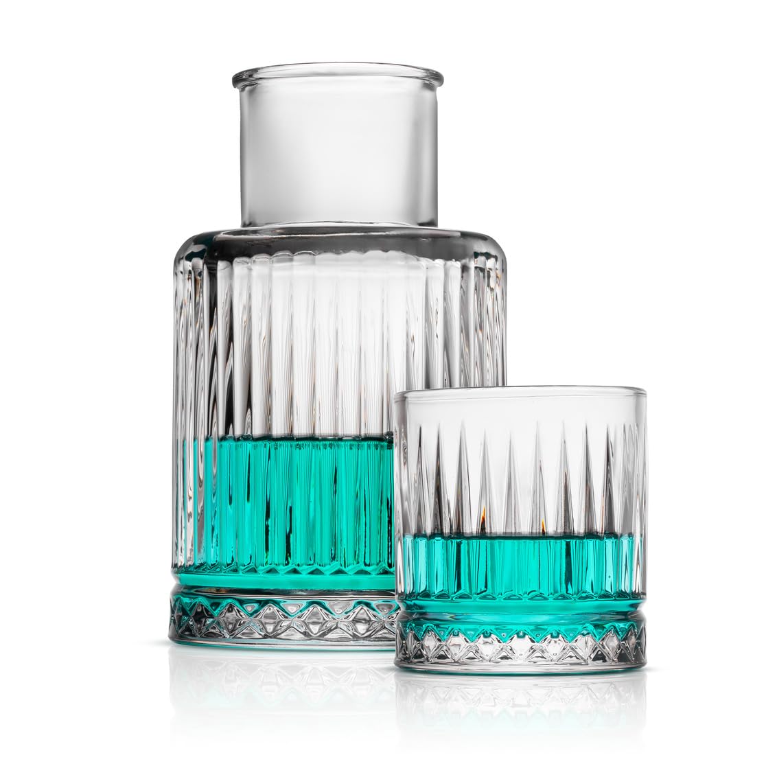 Godinger Bedside Carafe & Tumbler - Drink Dispenser for Water, Juice, Milk, Coffee, Iced Tea 1