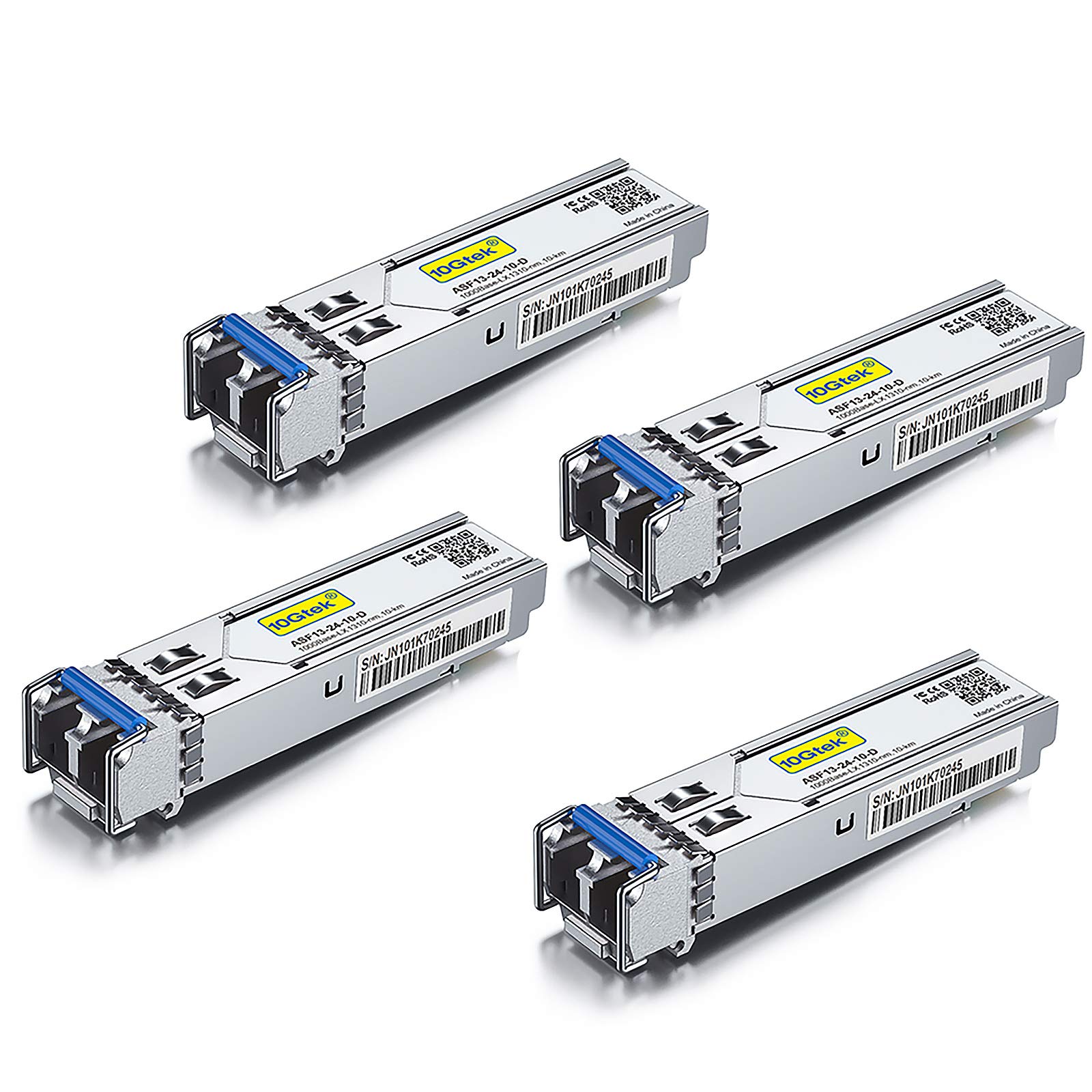 1000Base-LX Gigabit SFP LC SingleMode Transceiver& 1-Pack of 1-Meter Fiber Patch Cable - LC to LC OS2 3