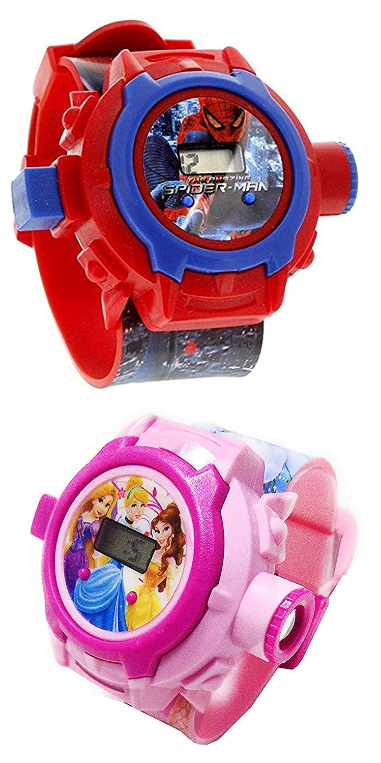 SMC Digital Unisex Watch (Beige Dial Multi Colored Strap) 3