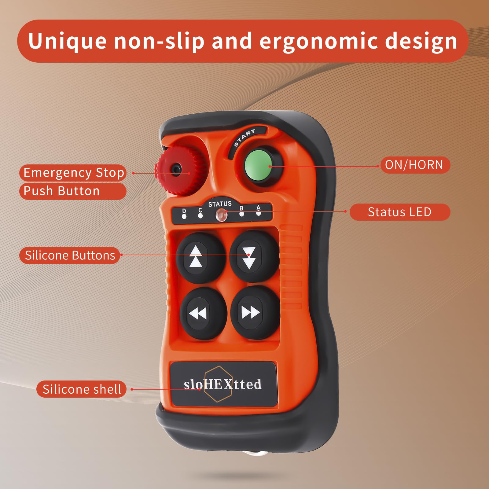 4 Button Wireless Crane Remote Control 12V 24V Radio Dule Transmitters and Receiver for Electric Chain Hoist Lift Winch Overhead Crane Remote Controller 3