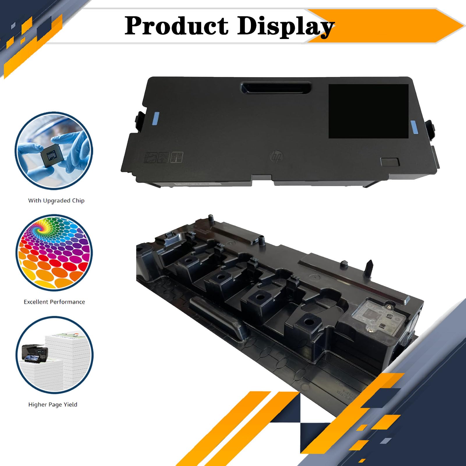 LISTWA W9048MC Waste Toner Box, Compatible for HP MFP E77822dn E77822z E77825dn E77825z E77830dn E77830z MFP E77428dn E77422dn E77422dv E77422a E77428dv Printers Black*1 5