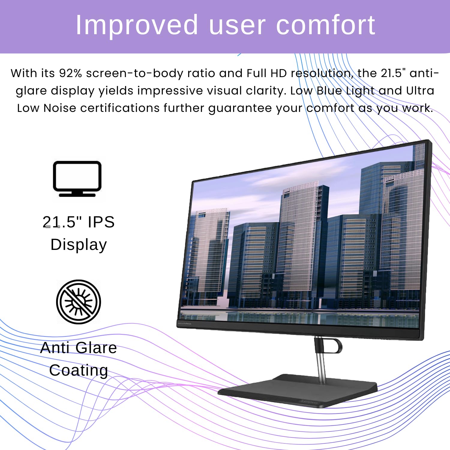 Lenovo V30a 21.5" FHD Business All-in-One, Intel Core i3-1005G1, 16GB RAM, 256GB PCIe SSD, SD Card Reader, DVD-RW, Wired KB & Mouse, HDMI, Wi-Fi, Bluetooth, Webcam, Windows 11 Pro, Black 4