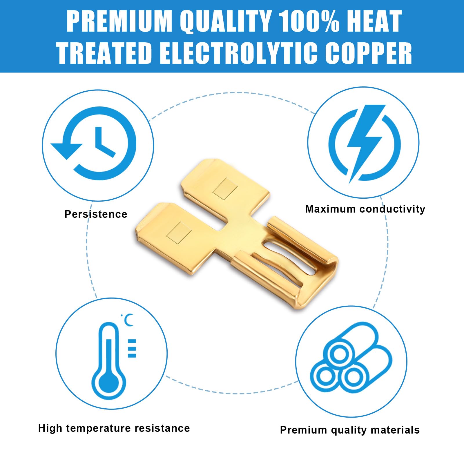 60pcs Spade Terminal Splitter, Quick Disconnect Insulated Double Male Tab Single Female Slip on Spade Piggyback Connector Electrical 2 Way Splitter for Automotive Dual Spade Connector 1/4in Blade 5