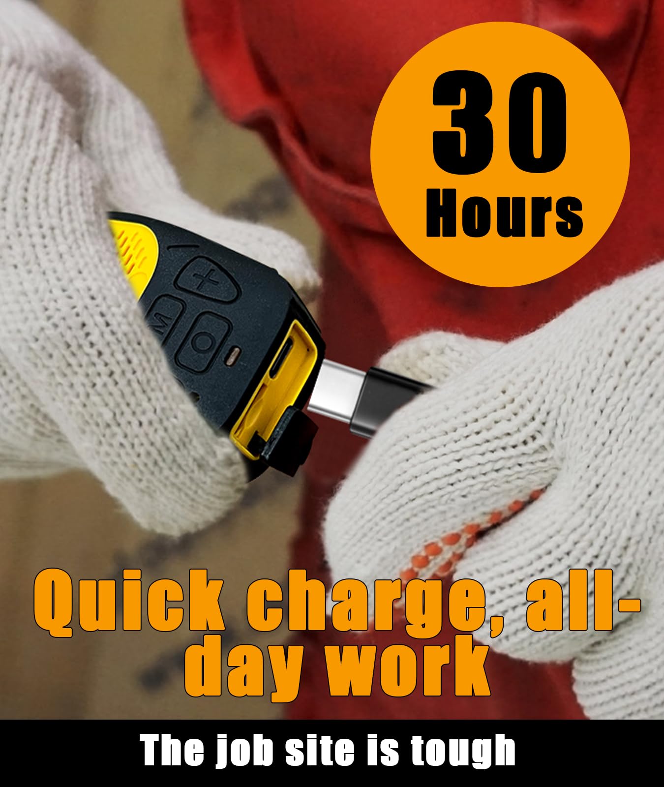 Wearable Bluetooth Speaker (Updated Version), Water-Resistant Portable Speaker Bluetooth with 30H Playtime, Hands-Free Calls, Magnetic Clip for Construction, Suitable for Indoor & Outdoor Use-Yellow 5