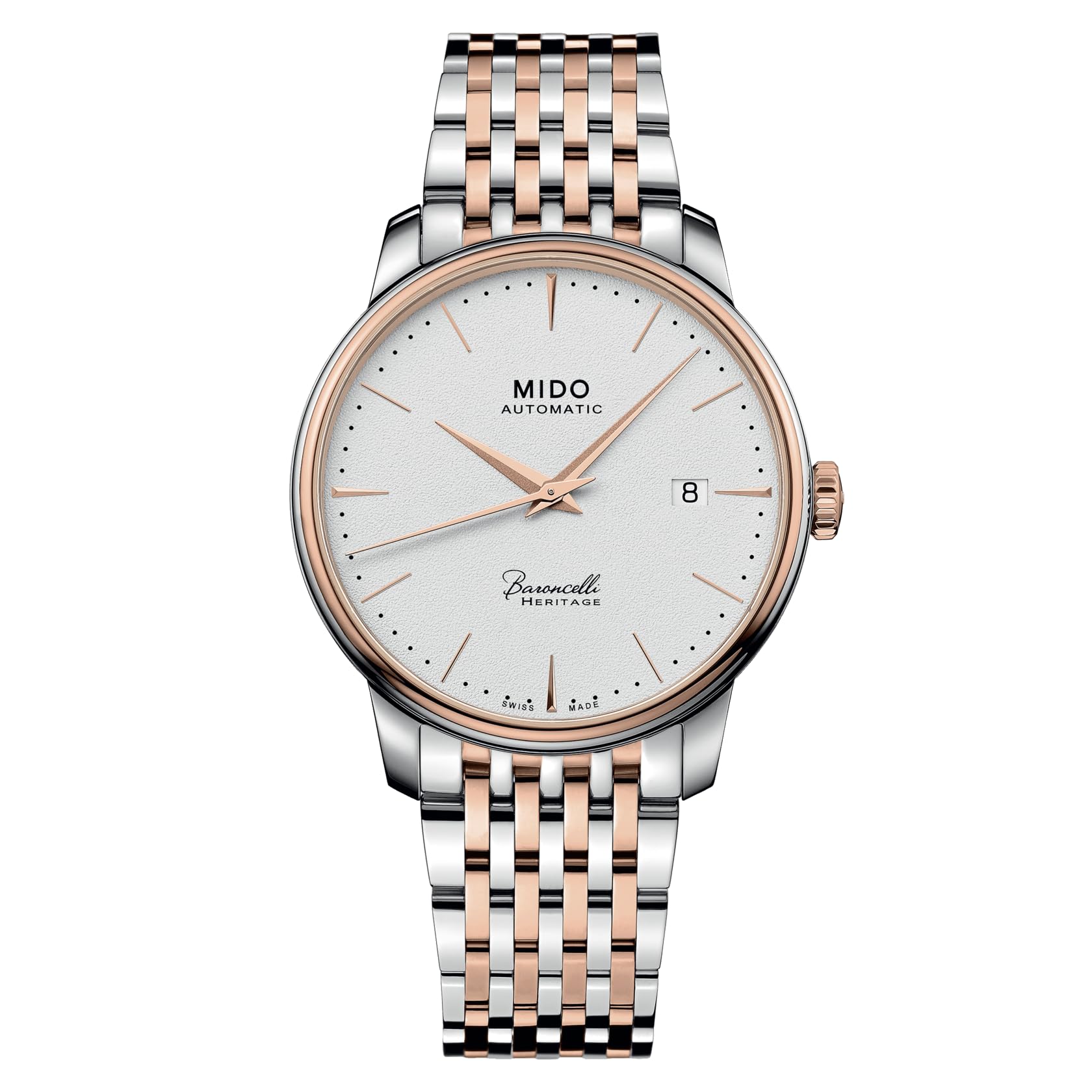 MIDO Baroncelli Heritage - Swiss Automatic Watch for Men - White Dial - Case 39mm - M0274072201100 2