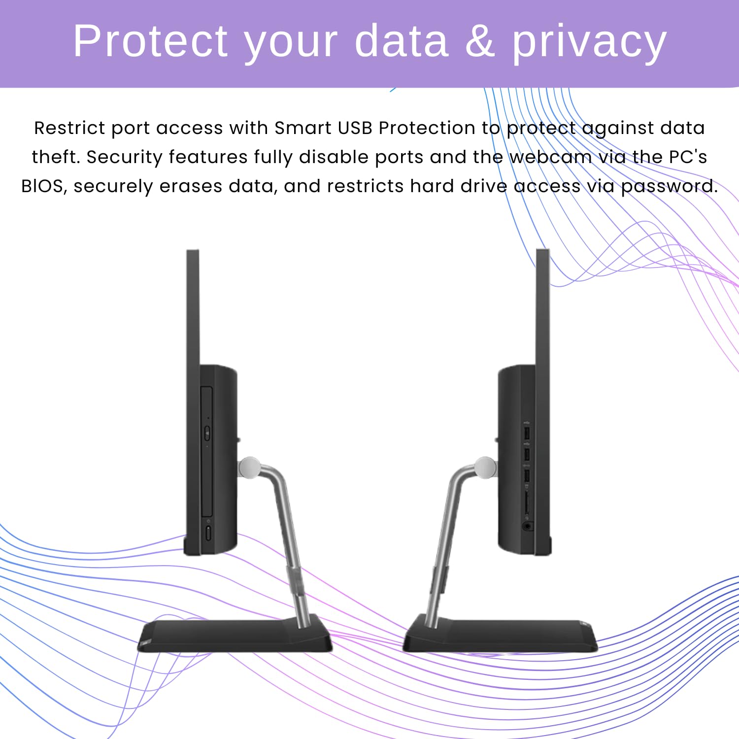 Lenovo V30a 21.5" FHD Business All-in-One, Intel Core i3-1005G1, 16GB RAM, 256GB PCIe SSD, SD Card Reader, DVD-RW, Wired KB & Mouse, HDMI, Wi-Fi, Bluetooth, Webcam, Windows 11 Pro, Black 5