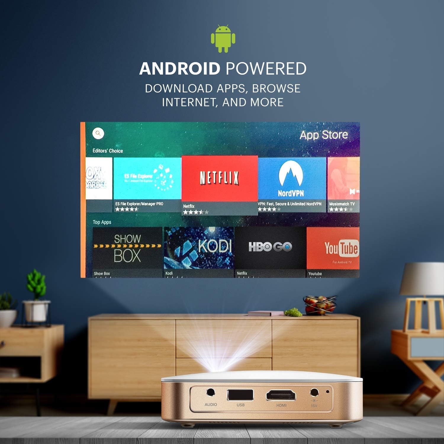 KODAK Luma 350 Portable Smart Projector w/ Luma App | Ultra HD Video Projector with Carrying Travel Case & 6FT HDMI Cable - w/ Streaming Apps, Wi-Fi, Mirroring, Remote Control & Crystal-Clear Imaging 6