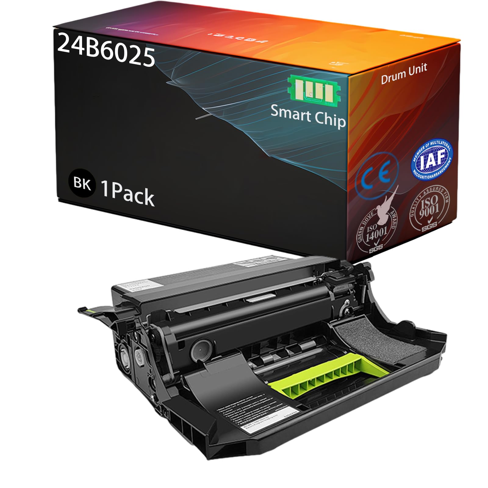 Vizoid 24B6025 Drum Unit High-Yield 100000 Pages Compatible for Lexmark XM7163 XM7163X XM7170 XM7170X XM7263 XM7270 Printer, Superior Print Clarity (Black 1PACK) 1