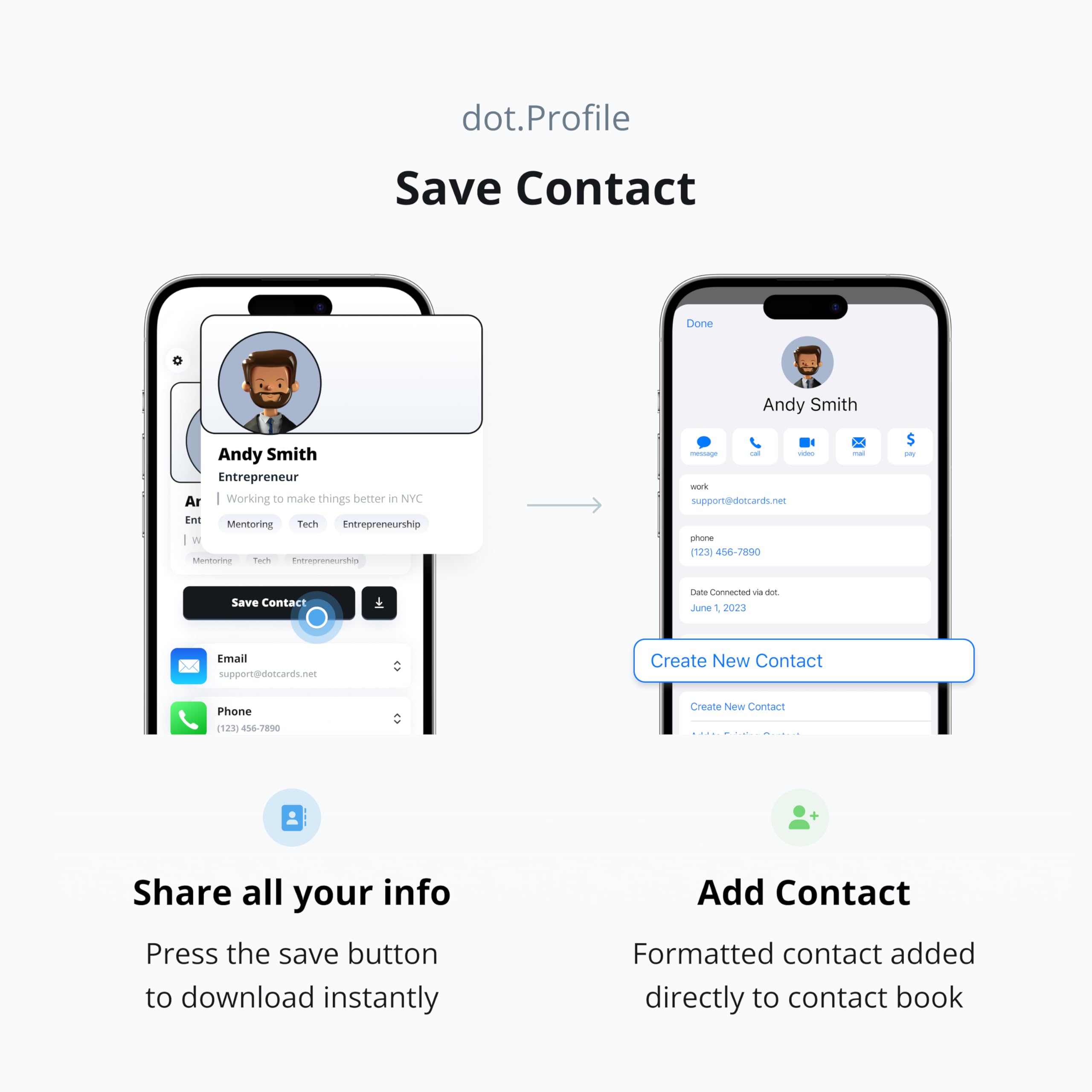 dot. bundle Metal - Digital Business Card Starter Pack - Tap to Share - iPhone & Android (White) 4