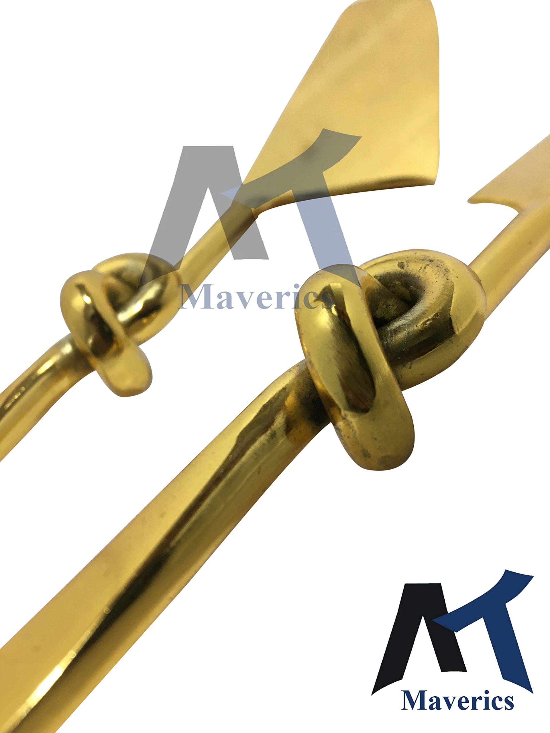 Maverics Cake Cutter Knife and Server Spatula Set of 2 | Single Knot Handle Design | Brass Gold Plated | Stainless Steel Cake Cutting Knife & Pie Server | Wedding, Birthday & Gifting 6