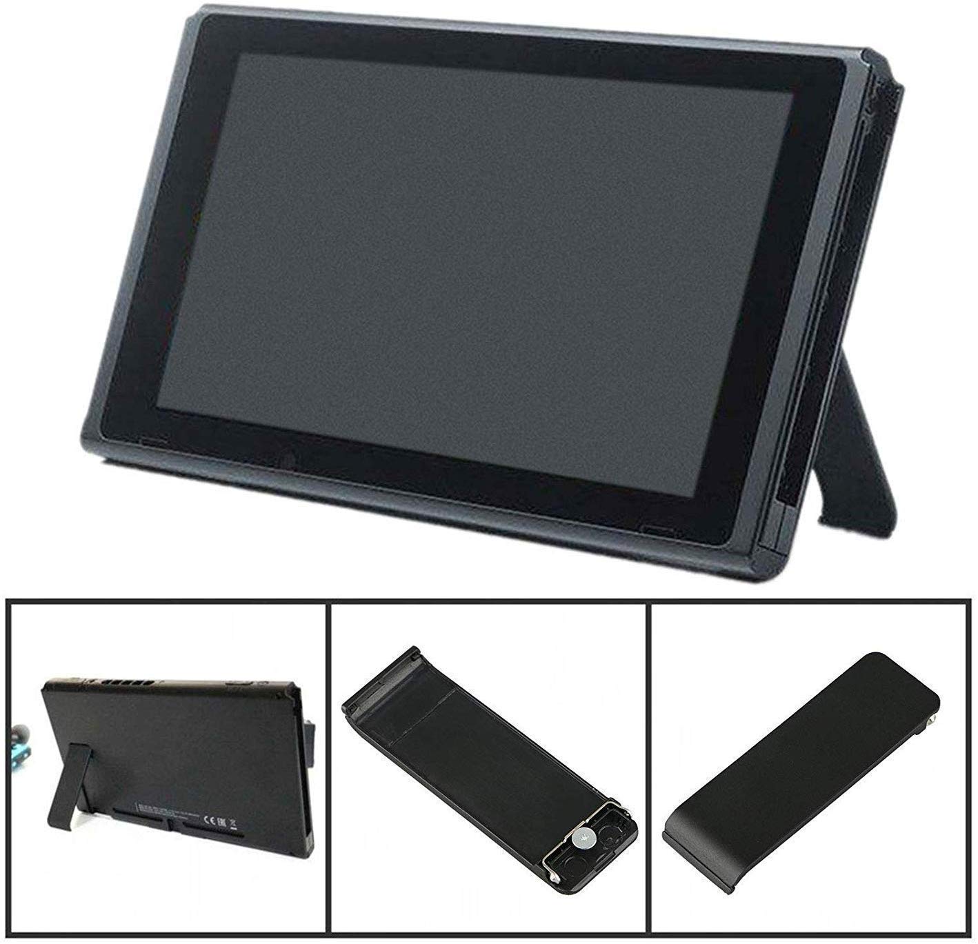 Wanty Replacement Back Shell for Nintendo Switch, Foldable Portable Electronic Device Stand, Black 4
