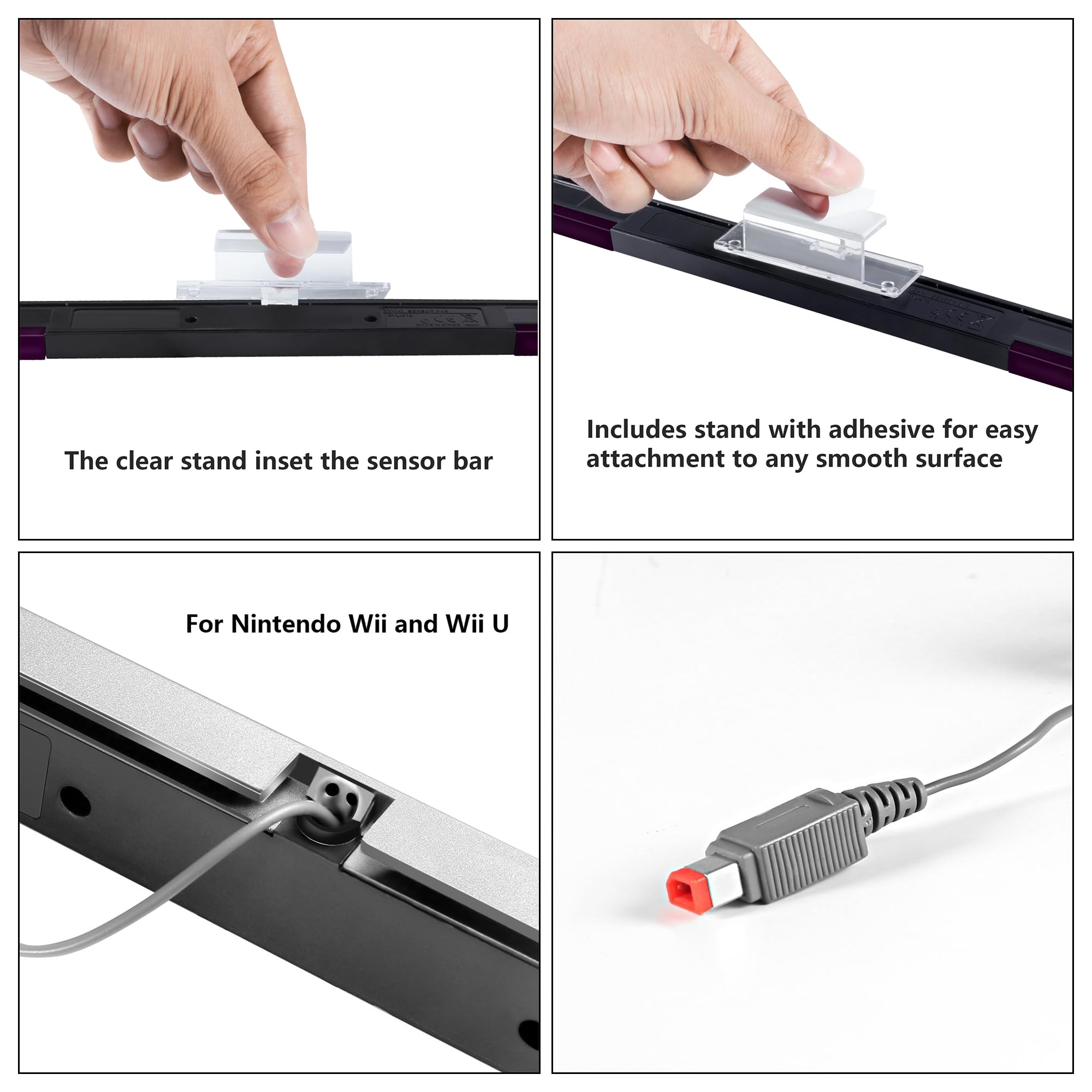 Aokin Sensor Bar and Wii to HDMI Converter for Wii, Wii to HDMI Adapter and Wired Infrared Ray Sensor Bar for Nintendo Wii, Includes 1.5m/4.9feet HDMI Cable 6