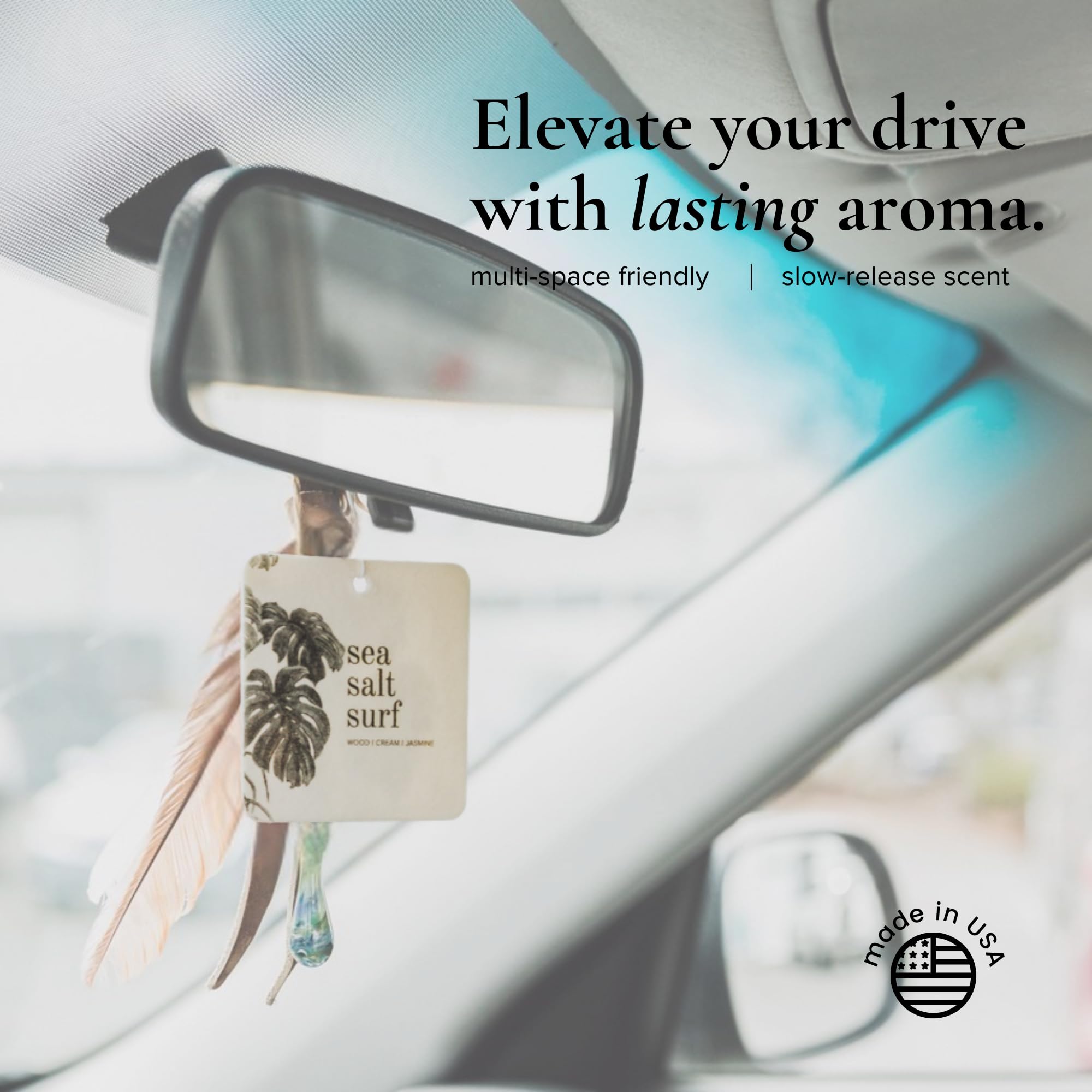 BROKEN TOP Sea Salt Surf Fragrance Bundle – Roll-On Perfume (10 mL) + Hanging Car Freshener – Natural, Vegan, Paraben-Free Scent Duo 4