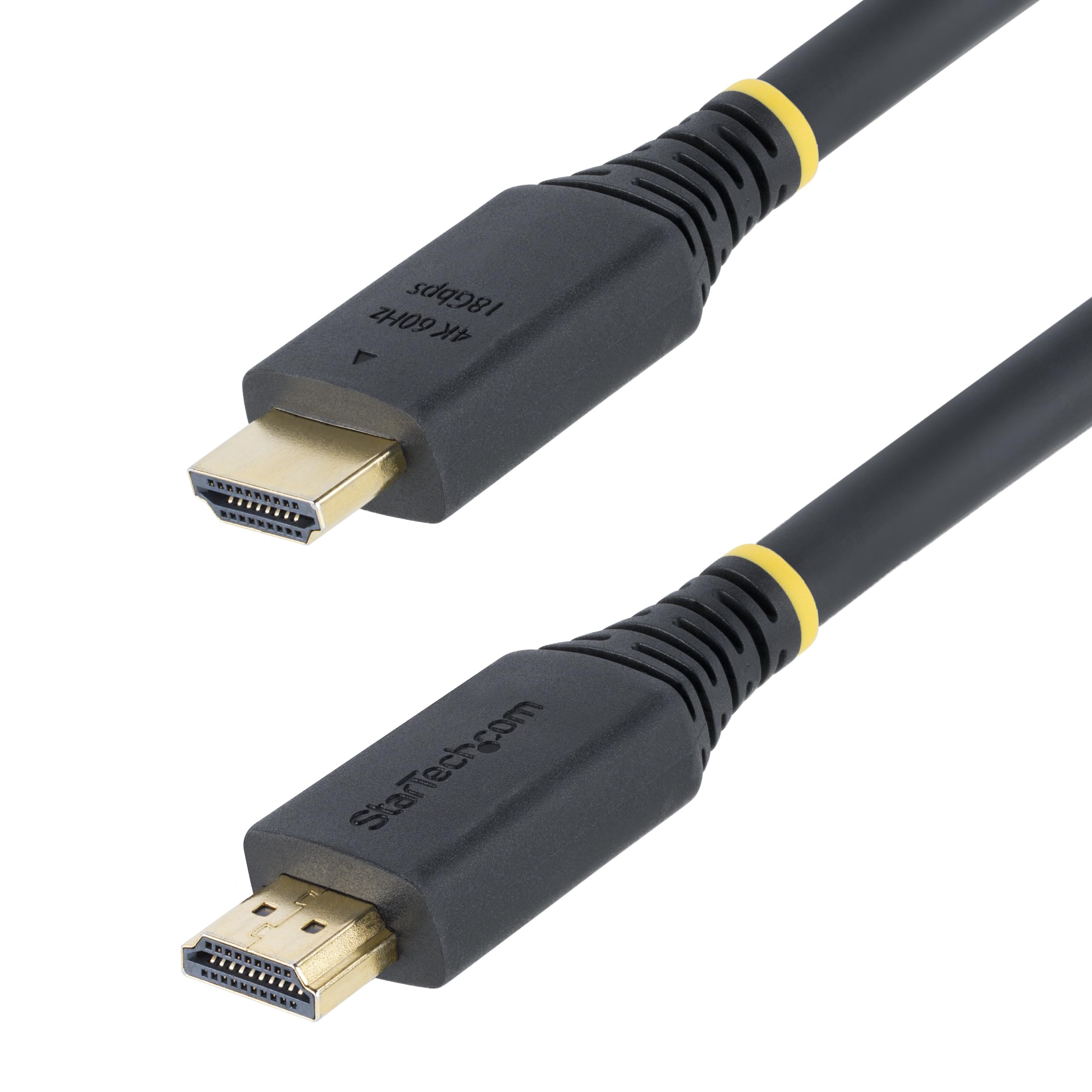 StarTech.com 50ft (15.2m) Active High Speed HDMI Cable, 4K 60Hz/1440p 144Hz, 18Gbps, UHD HDMI 2.0 Cord, TPE Jacket 3