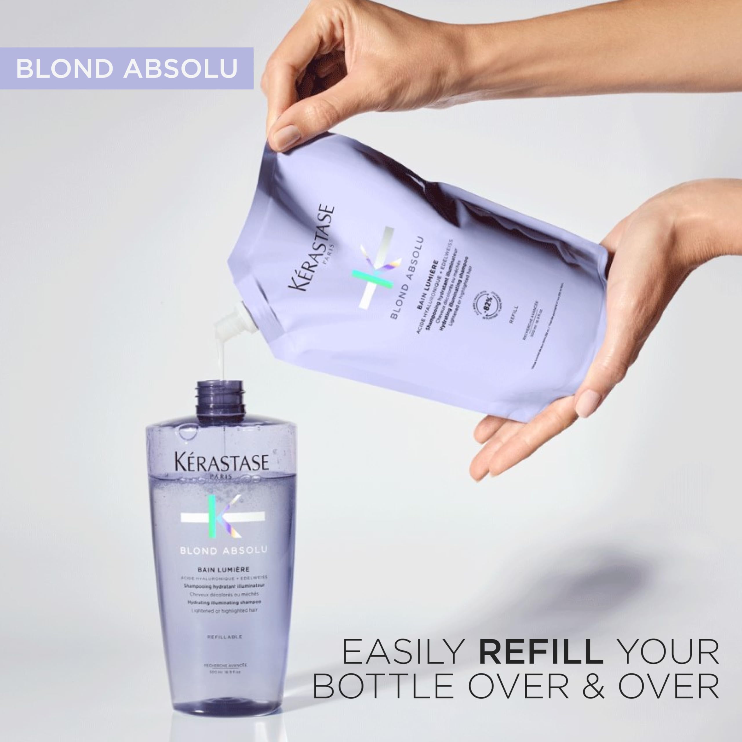 Kerastase Blond Absolu Shampoo Lumière - Intensely Hydrates & Illuminates Shiny Hair, Removes Impurities & Pollution, For Lightened & Highlighted Hair, 16.9 Fl Oz 5