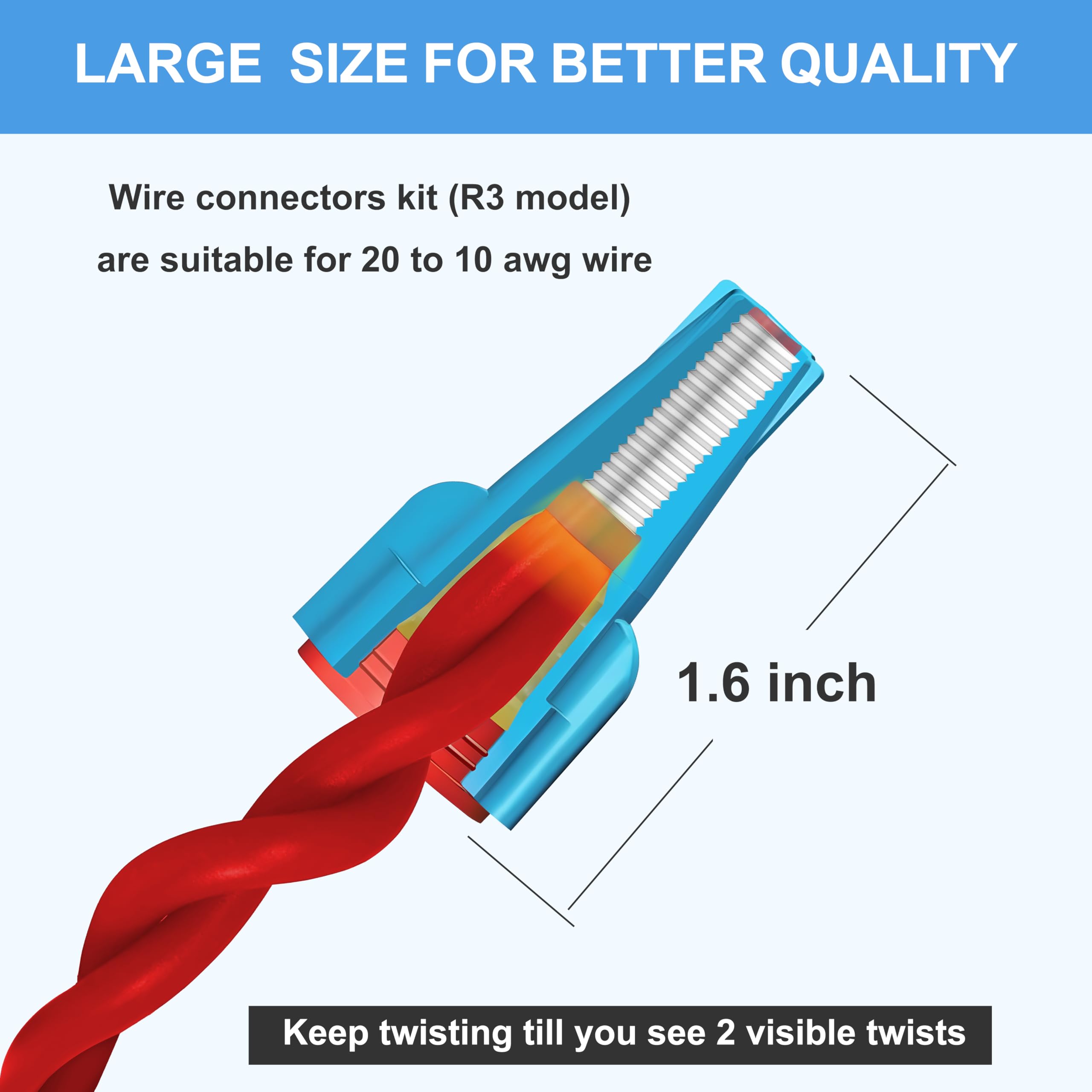 22 pcs Waterproof Landscape Wire Connectors 20-10 AWG UL Listed，Waterproof Wire connectors for Outdoor Landscape Lighting Electrical Wire Connector 6