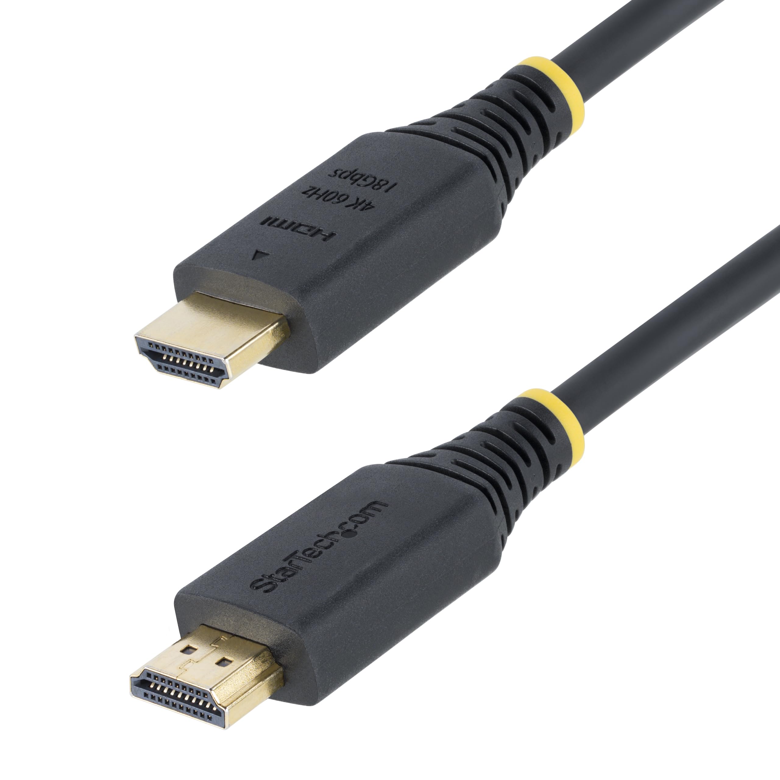 StarTech.com 8ft (2.4m) Premium Certified High Speed HDMI Cable, 4K 60Hz/1440p 144Hz, 18Gbps, UHD HDMI 2.0 Cord, TPE Jacket 3
