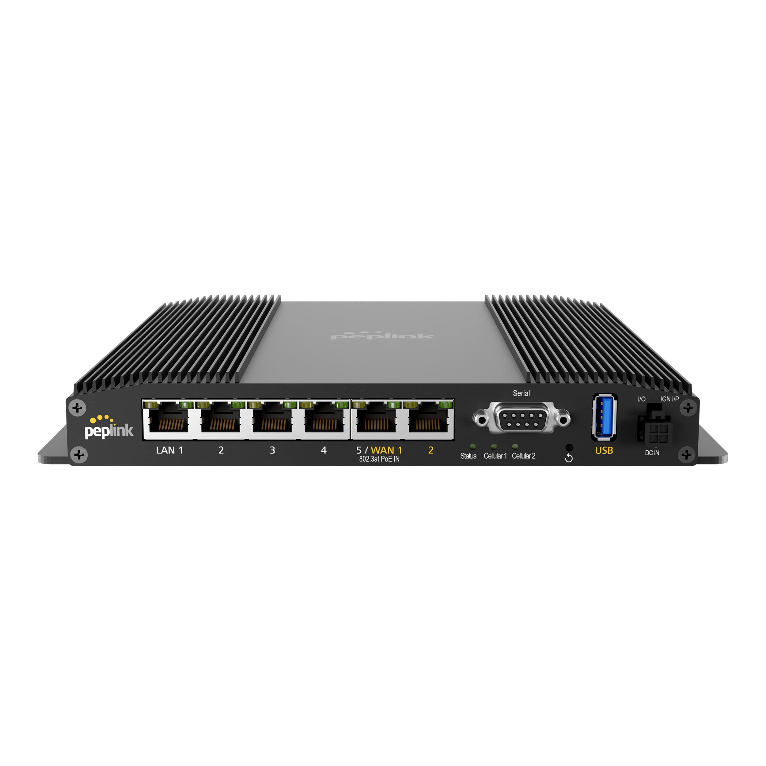 Peplink MAX BR2 Pro | Dual 2.5Gbps WAN Ports, x62 5G Modems with Redundant SIM Slots | Wi-Fi 6 | Multiple WAN Options | Ignition Sensing Designed for Vehicle Applications | MAX-BR2-PRO-5GN-T-PRM 1