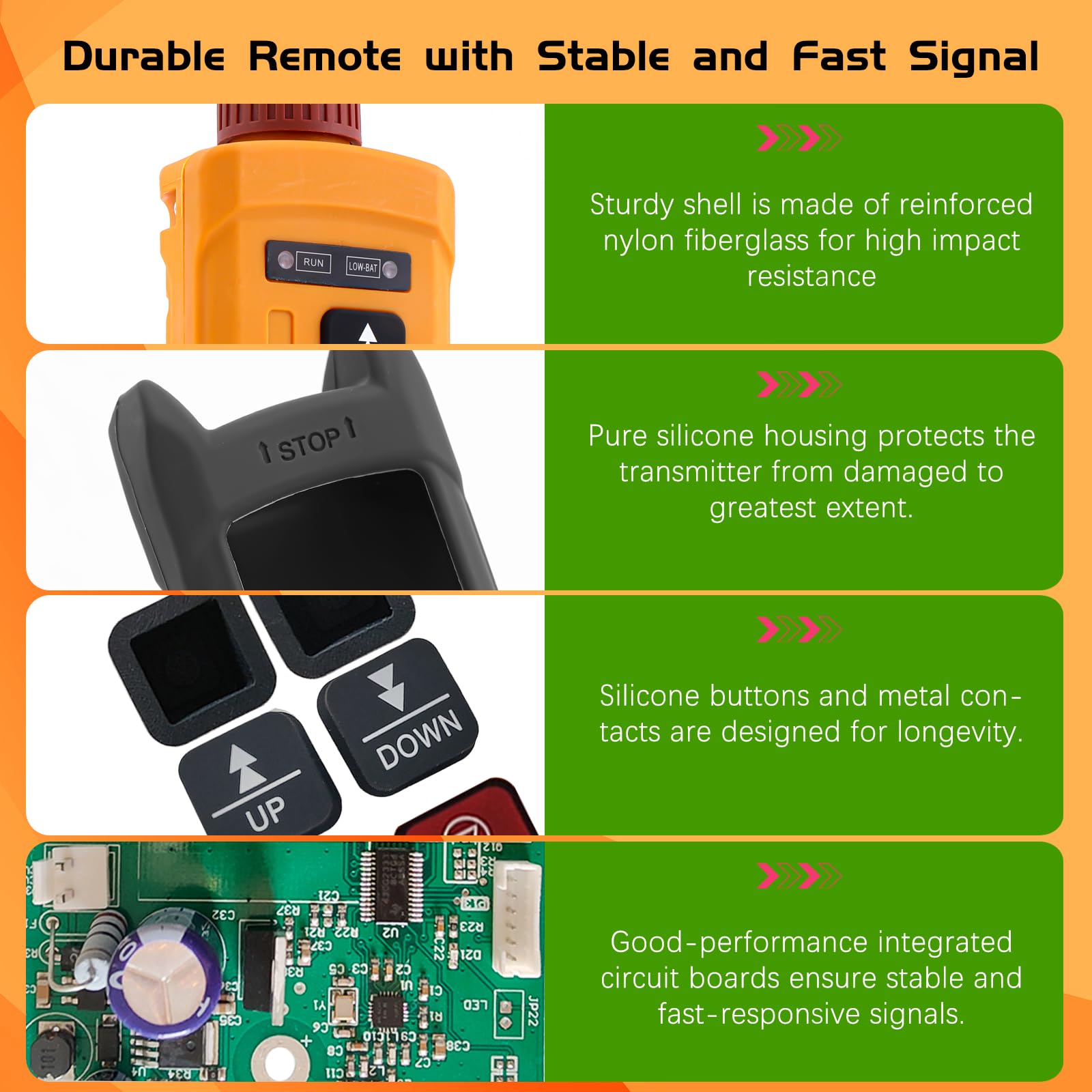Wireless Lift Winch Trailer Electric Chain Hoist Crane Radio Remote Control Industrial 4 Channel Button (Mini Transmitter + 110V AC Receiver) 5