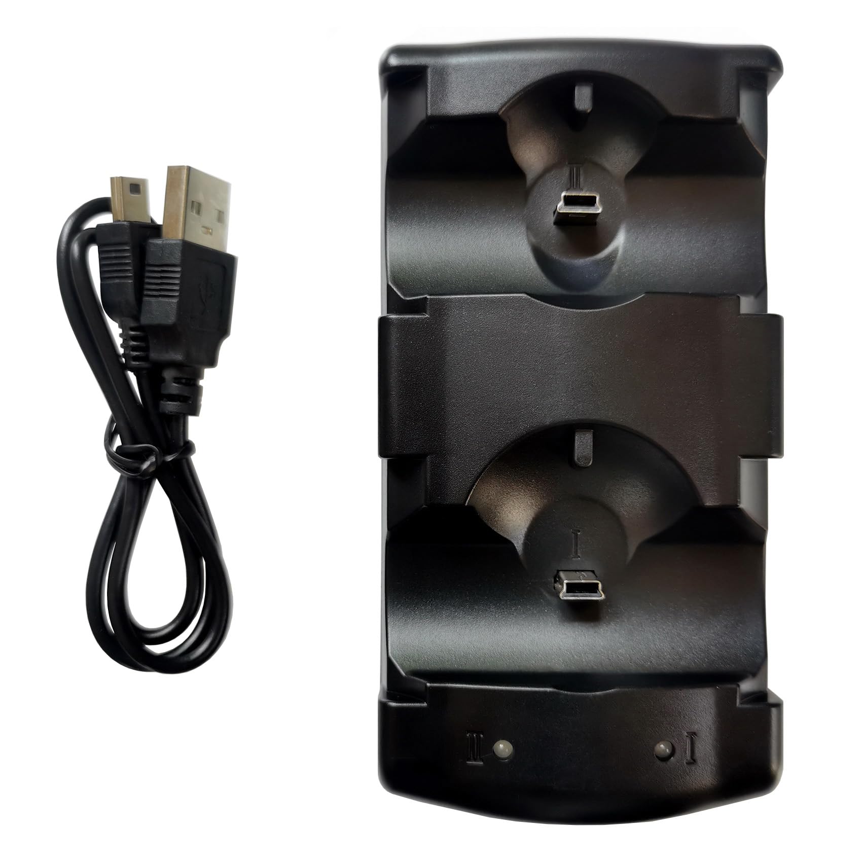 DHSKZRMJ 2 in 1 PS3 Controller Charger Station with LED Light Indicator, Charging Cable and Dock for Dual and Move Controllers 3