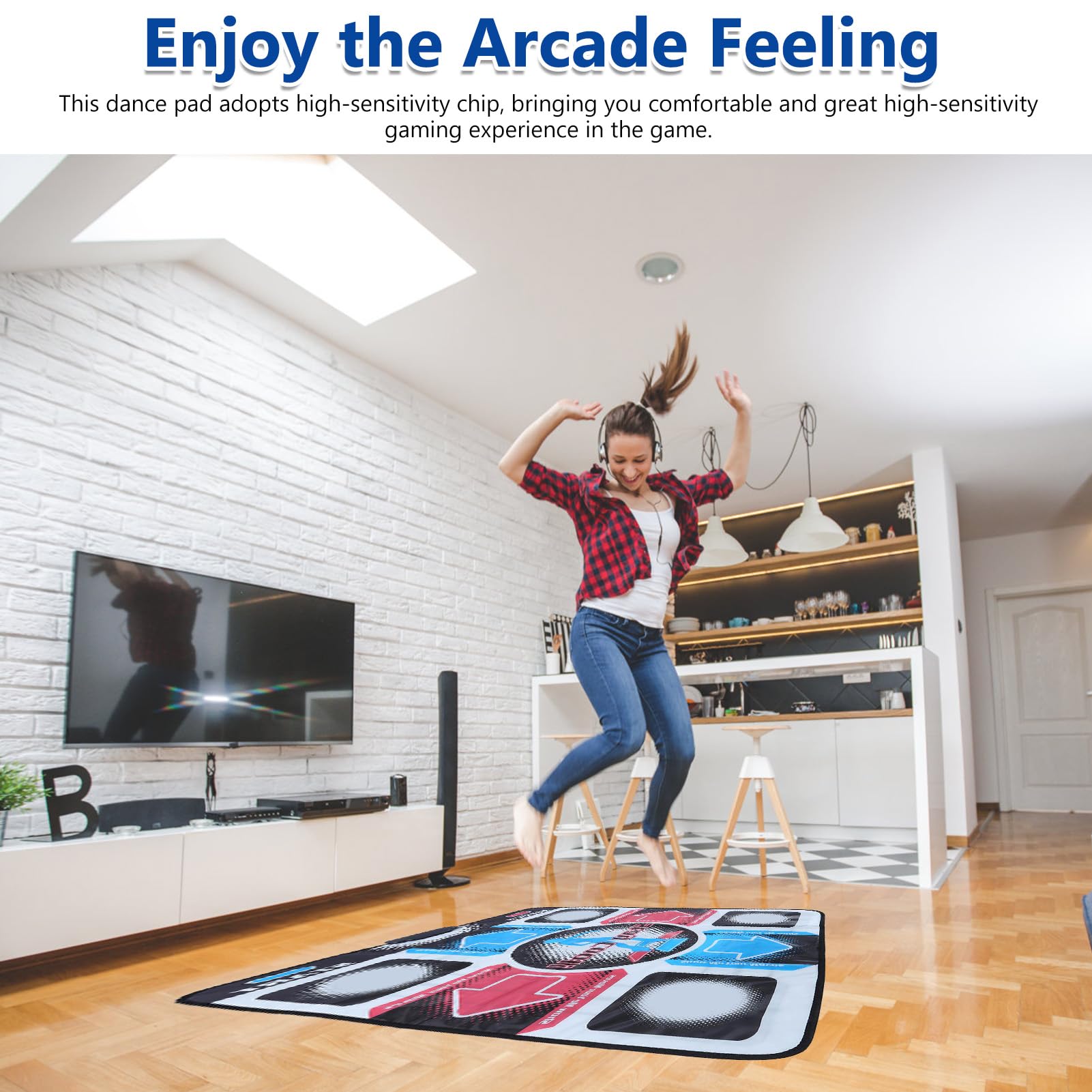 Dance Game Pad, High Sensitiv Non-Slip Durable Wear-Resistant Dancing Step Pad Dancer Blanket with USB Plug Support Windows 98/2000/ XP/ 7 OS 4