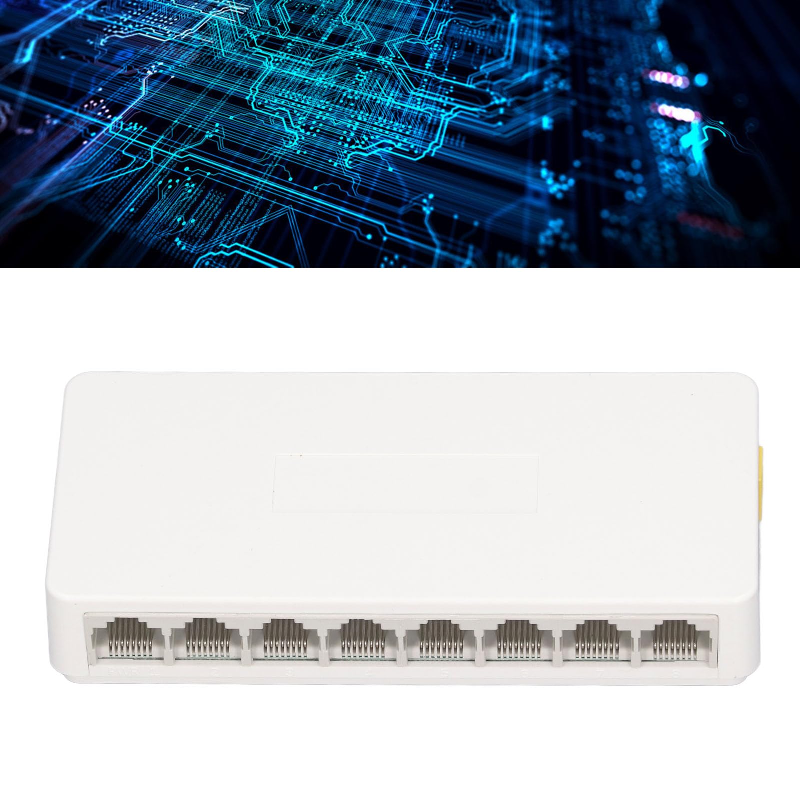 Gigabit Ethernet Switch, Data Transmission 8 Ports 100‑240V RJ45 Ethernet Splitter Switch ABS for Computer (US Plug) 5