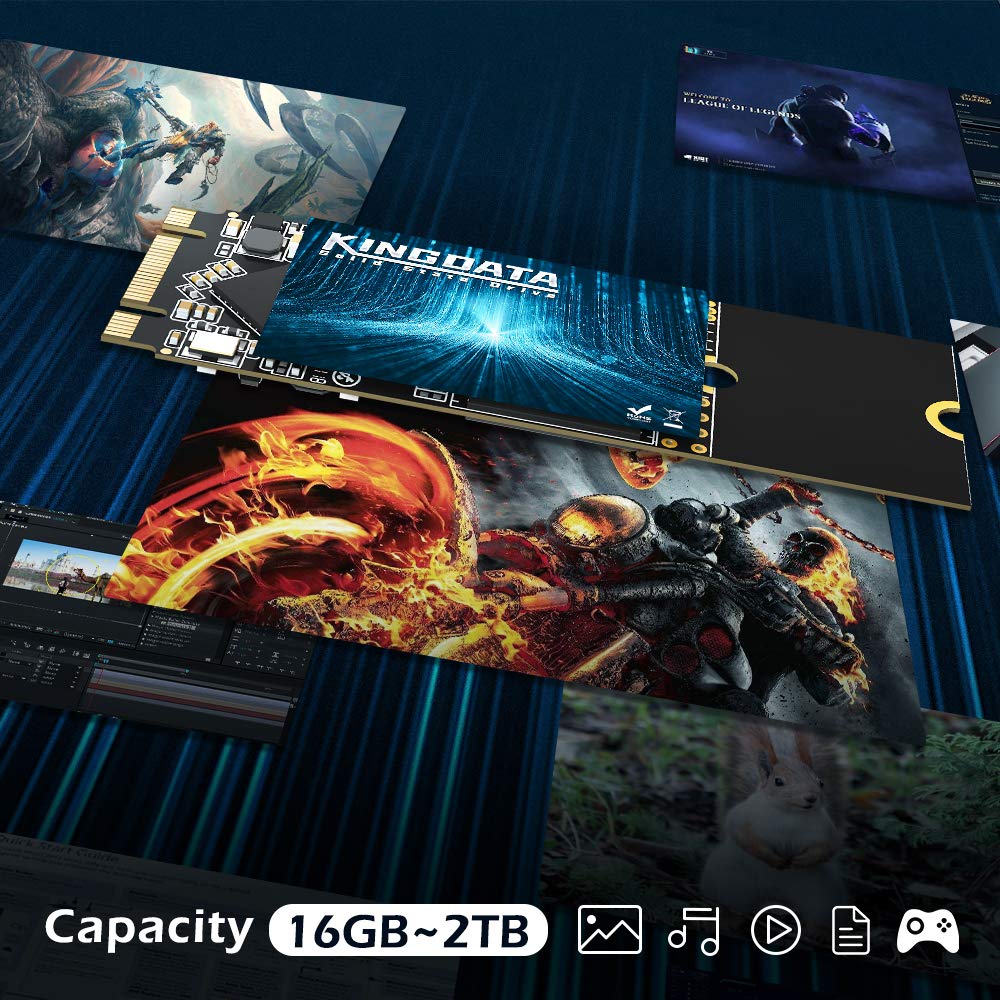 KINGDATA SSD M.2 2280 1TB Ngff Internal Solid State Drive High-Performance Hard Drive for Desktop Laptop SATA III 6Gb/s (1TB, M.2 2280) 3