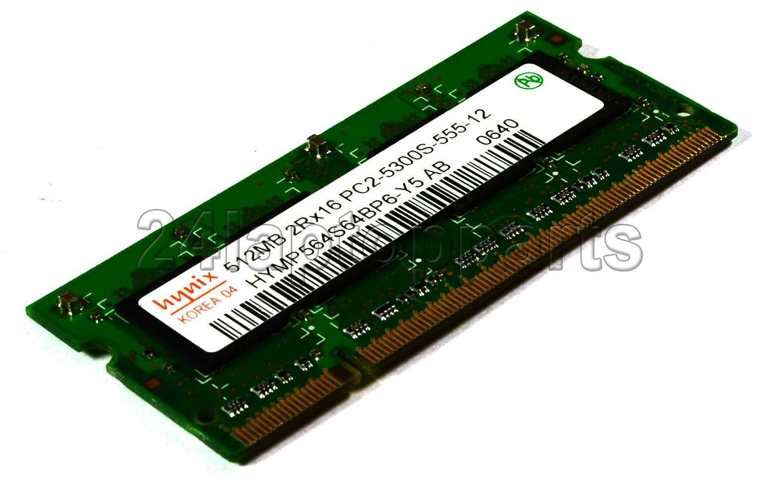 Hynix (HYMP564S64BP6-Y5) 512MB 200-pin PC2-5300 CL5 8c 32x16 DDR2-667 SODIMM