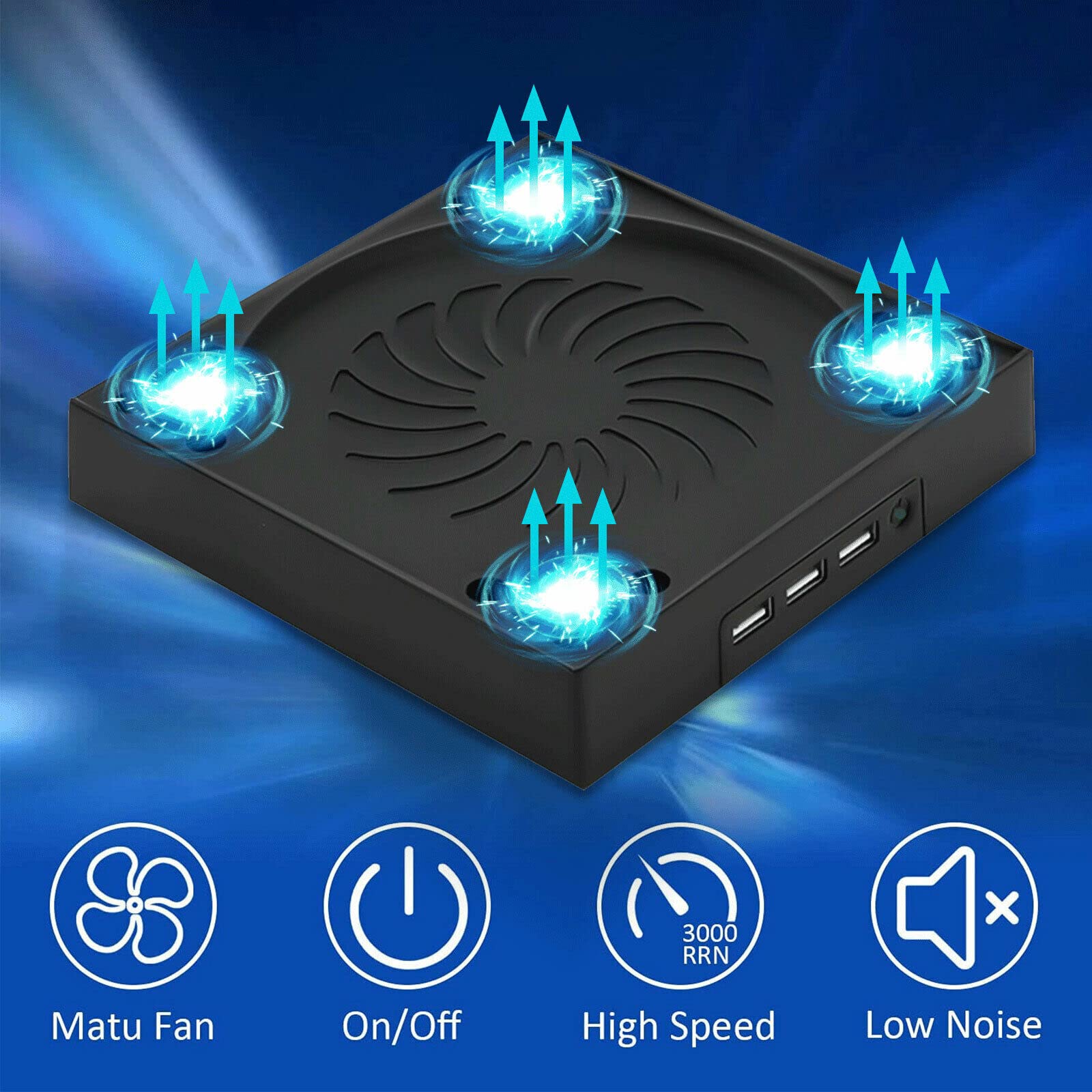 3 USB Ports Console Cooling Fan Vertical Stand USB Cooler Accessories For Xbox Series X Gaming Device Parts Accessories 6