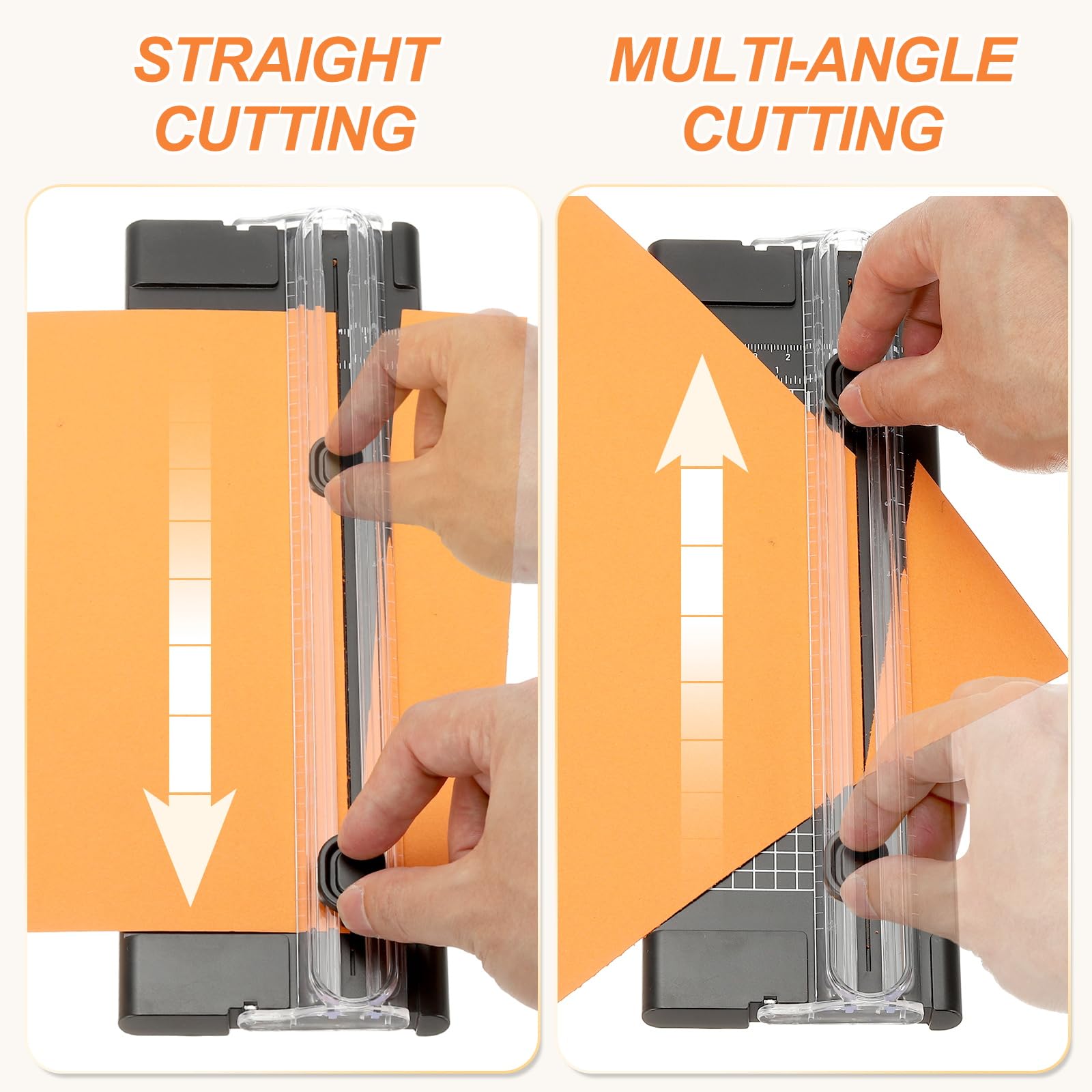 PATIKIL Paper Cutter Trimmer, A4 Straight Small Portable Paper Slide Paper Slicer with Safe-Guard for Craft Cardstock Label Card, Scrapbook Photo, Green, with 3 Blade 6