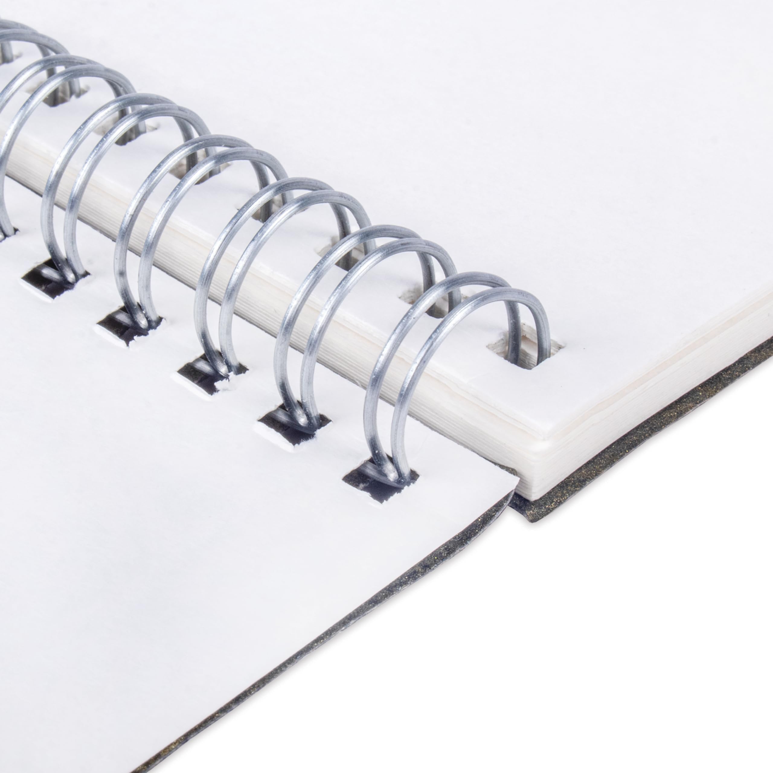 Little Birdie Art Story Simply Chic Pocket Spiral Bound Notebook Set with Assorted Leather Paper Cover Page 7.5 X 10.5cm Artist Paper 115gsm 20Sheets Pack of 5 6