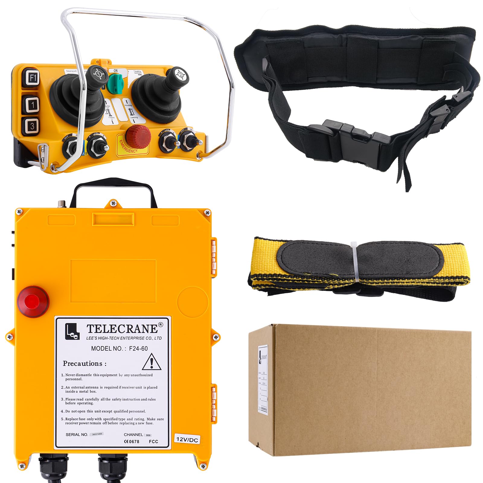 F24-60 Industrial Wireless Remote Control for Tower Crane 5-Speed Joystick Electric Hoist Radio Controller 1