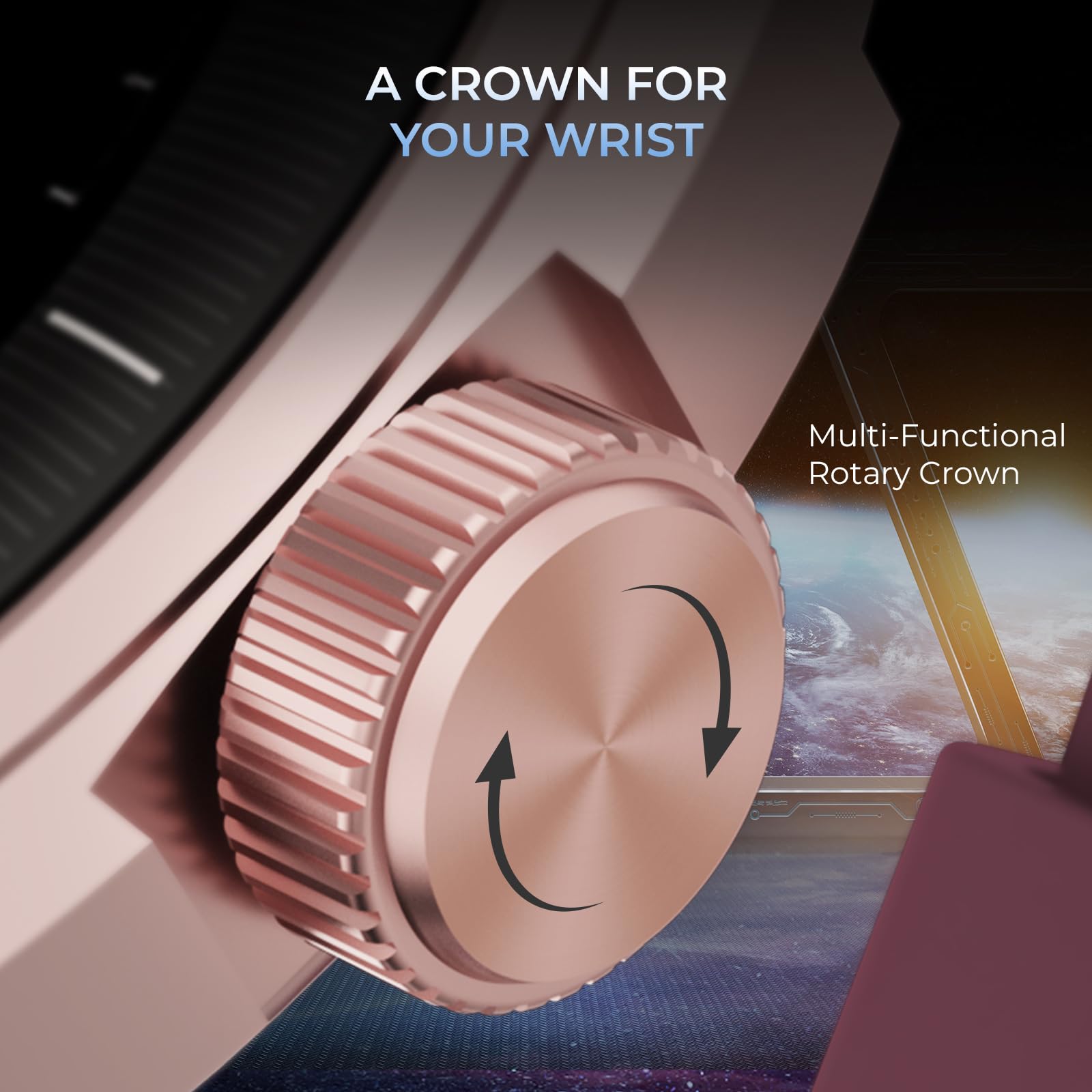 beatXP Vega Neo 1.43" (3.6 cm) Super AMOLED Display, One-Tap Bluetooth Calling Smart Watch, Metal Body, 466 * 466px, 500 Nits Brightness (Gold & Deep Wine) 5