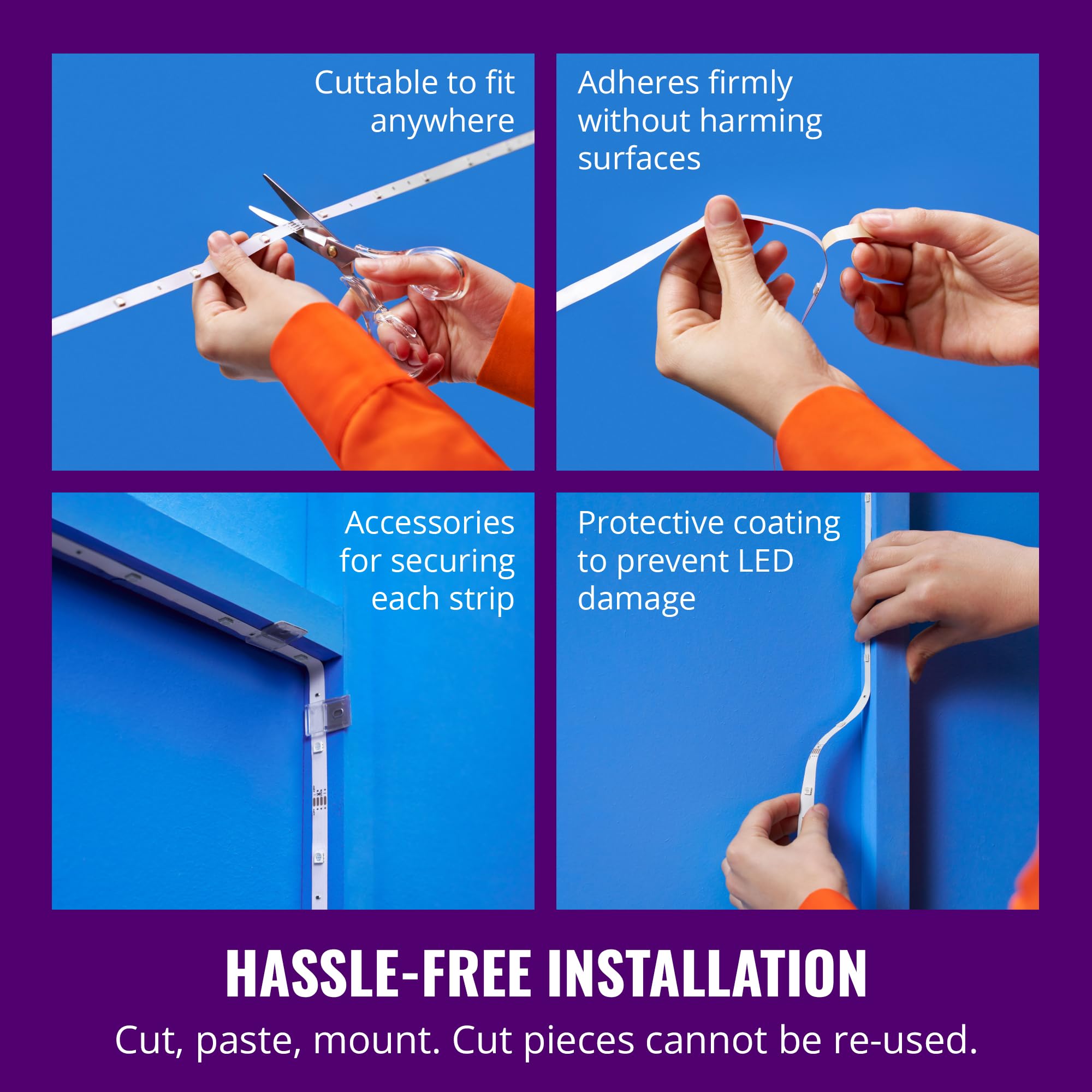 WiZ Connected 32.8 ft LED Light Strip - Flowing Multicolor LED Color-Changing Light Strip For Your Smart Home -Voice/App Control - Works with Google Home, Alexa and HomeKit 6