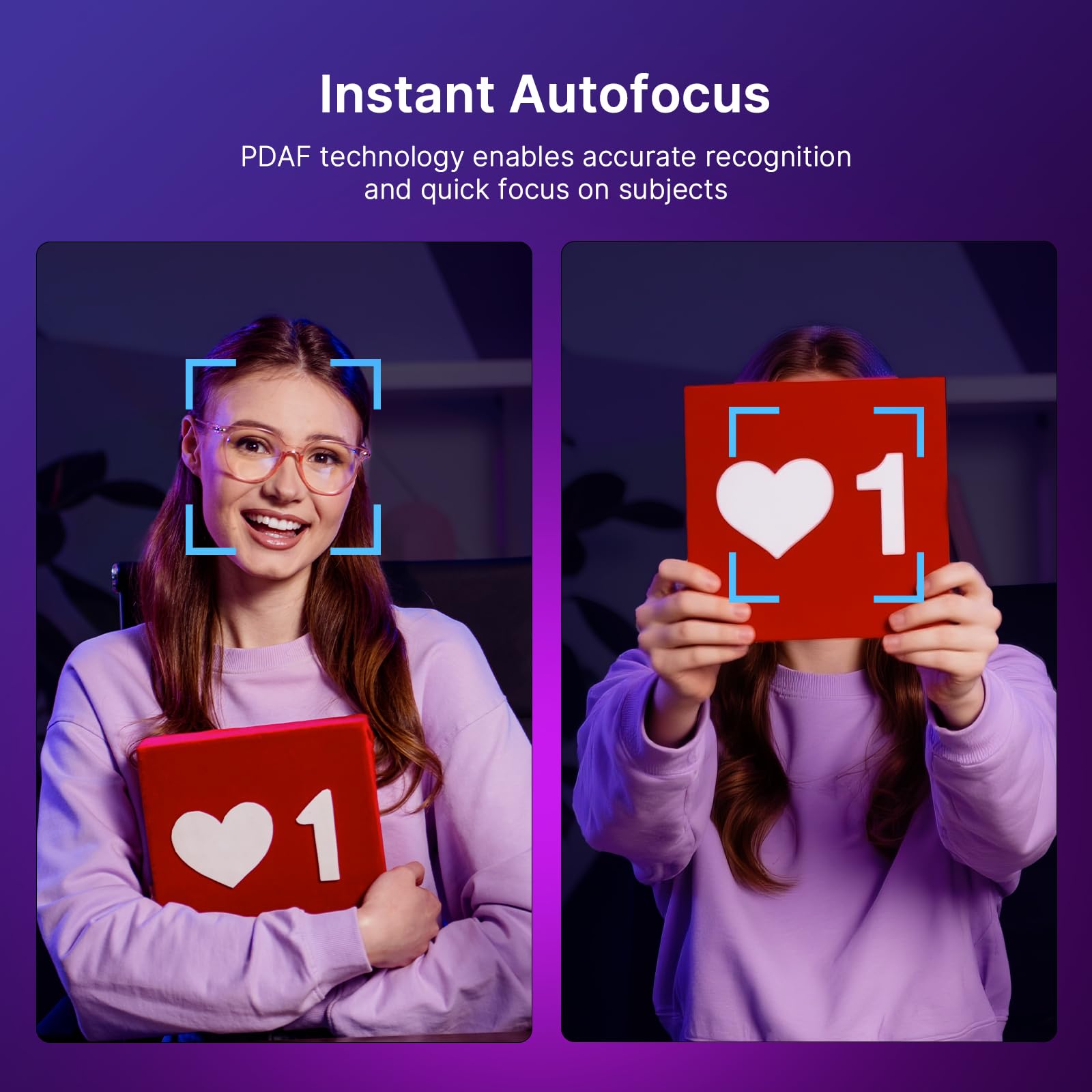 NexiGo N680E Pro 4K Webcam with Ring Light, PDAF Autofocus, 1080p 60FPS, Dual Noise-Canceling Mics, Privacy Shutter, USB Plug-and-Play for Zoom, Teams, Twitch, Google Meet 4