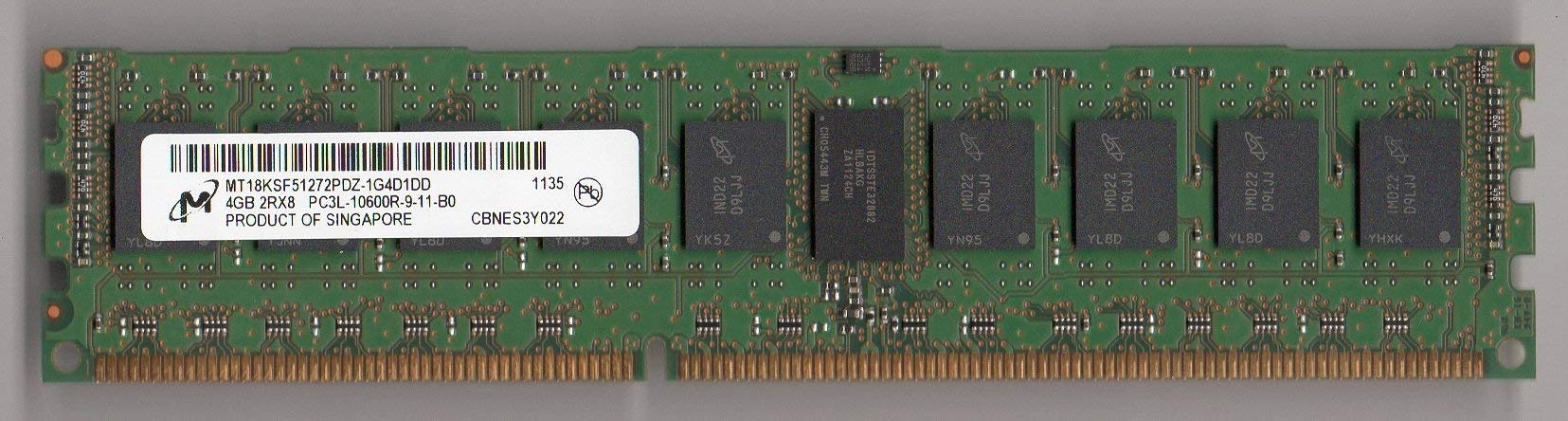 MICRON MT18KSF51272PDZ-1G4D1DD PC3L-10600R DDR3 1333 4GB ECC REG 2RX8 (for Server ONLY)