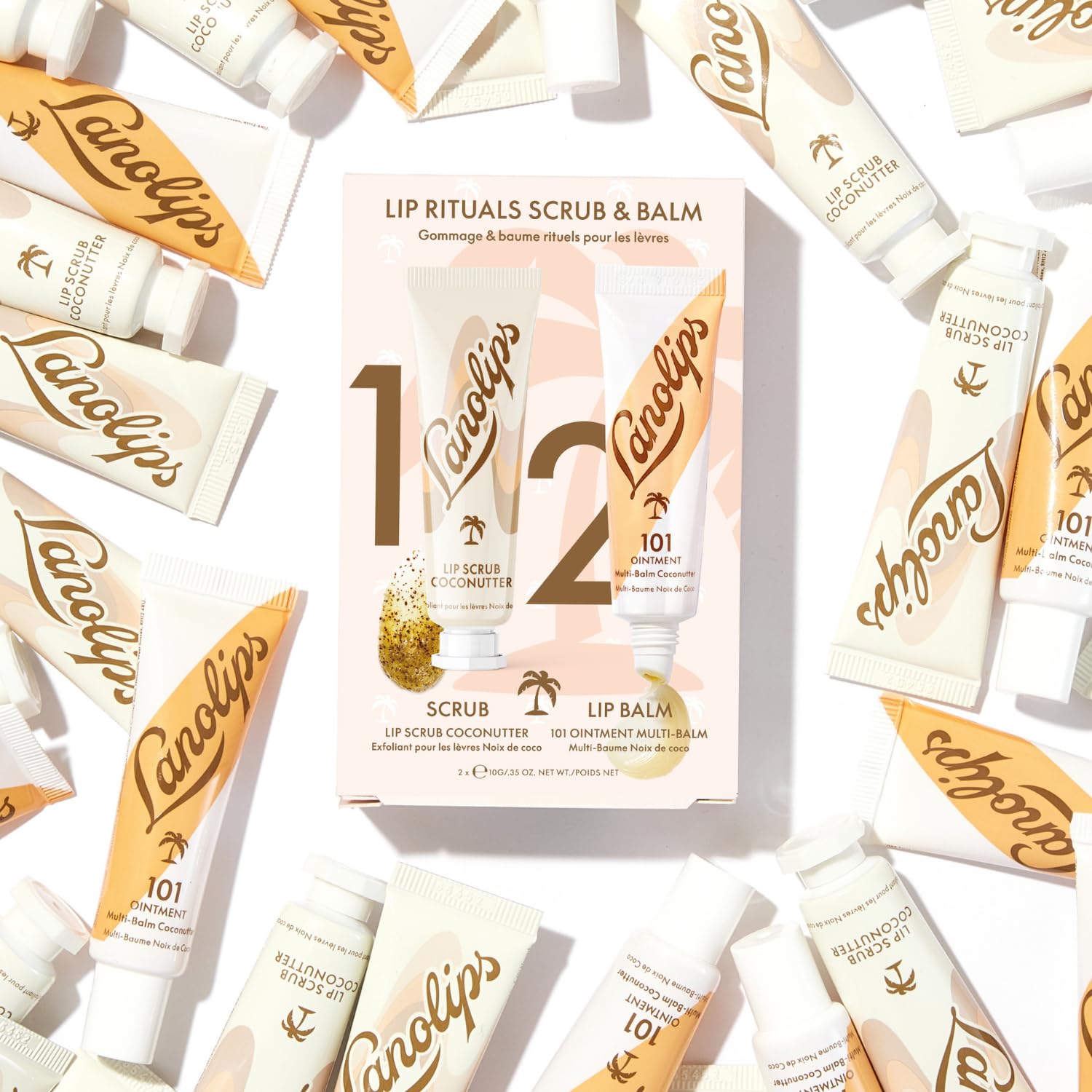 Lanolips Coconutter Lip Scrub & Lip Balm - Lip Rituals Lip Care Kit Infused with Pure Lanolin & Coconut Oil - Gently Smoothes and Hydrates Dead Skin (2 Count) 5