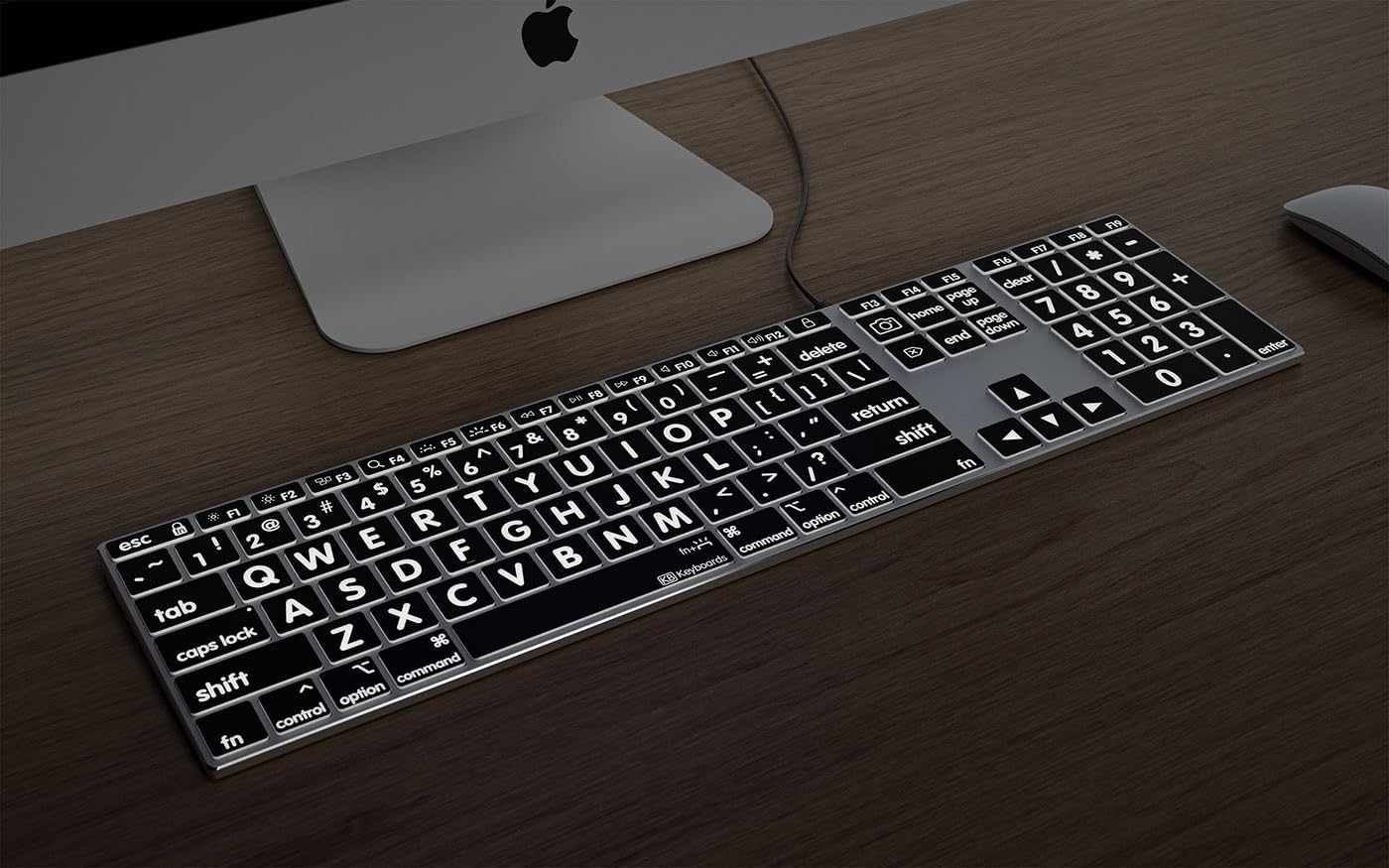KB Covers Large Print Backlit Pro Aluminum Keyboard - macOS - US | High-Contrast Key Labels | Typing Visibility | Low-Light Workspaces Accessory 6