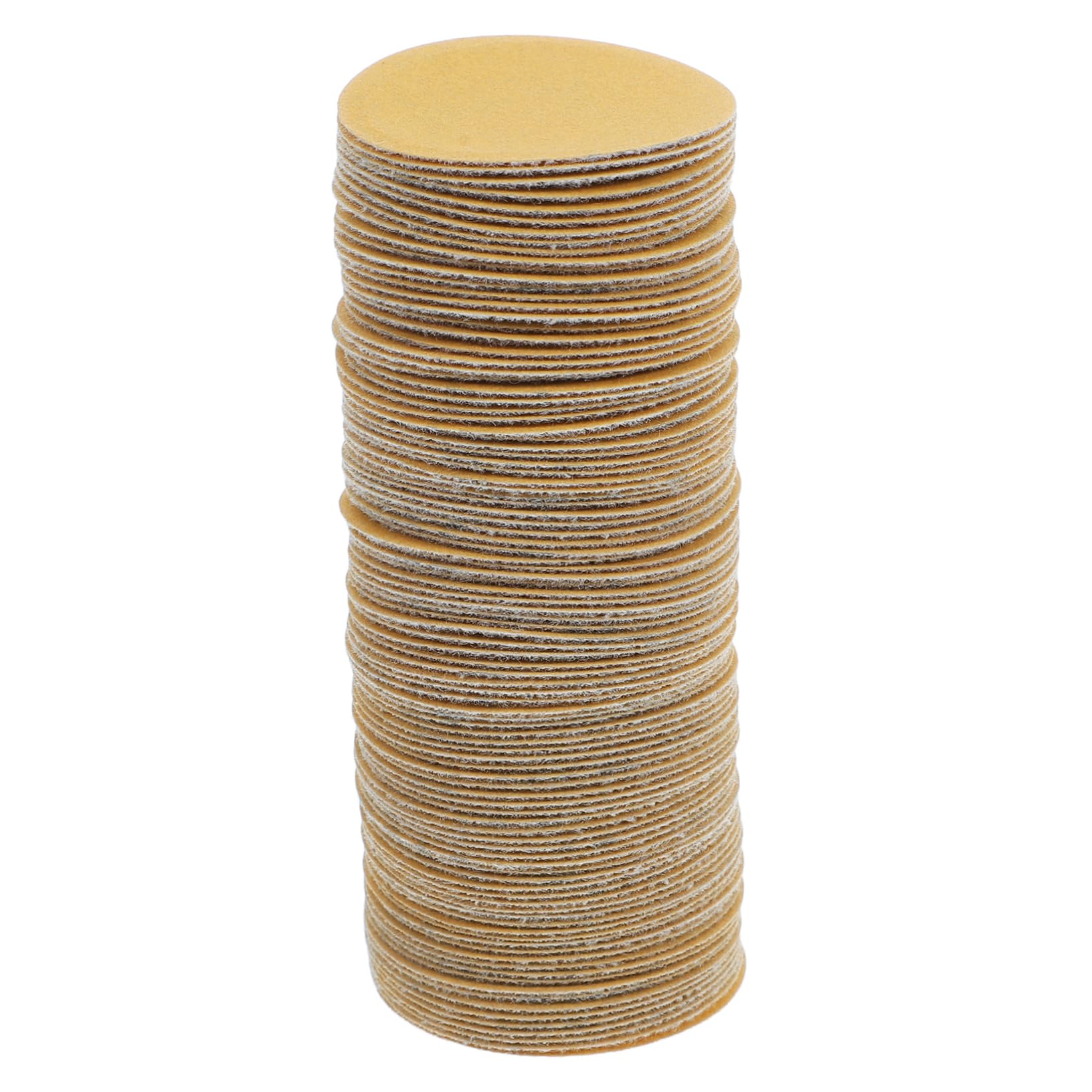 LIFKOME 100pcs Sandpaper Sand Paper Hook Loop Sanding Disc Sanding Paper for Wood Drywall Sander Disc Adhesive Sanding Discs Sander Backer Discs Disk Polishing Paper Yellow 1
