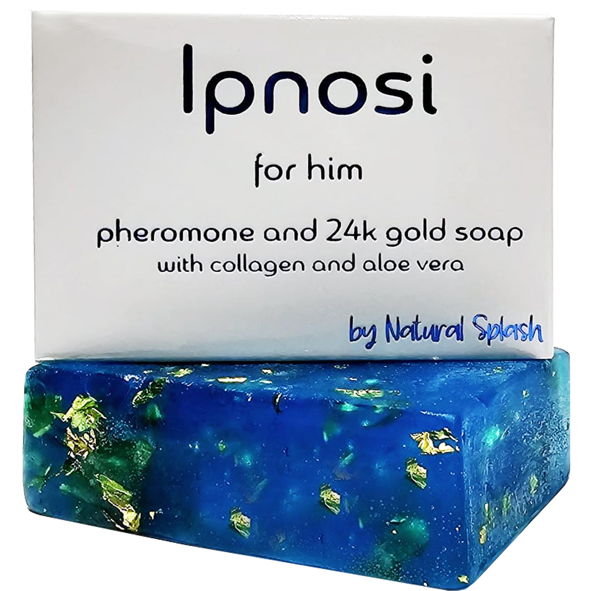 Ipnosi - Pheromone Infused Soap Bar For Him – 24K Gold Flakes – Collagen and Aloe Vera – Natural Fragrance - By Natural Splash - (Ipnosi Men). 1