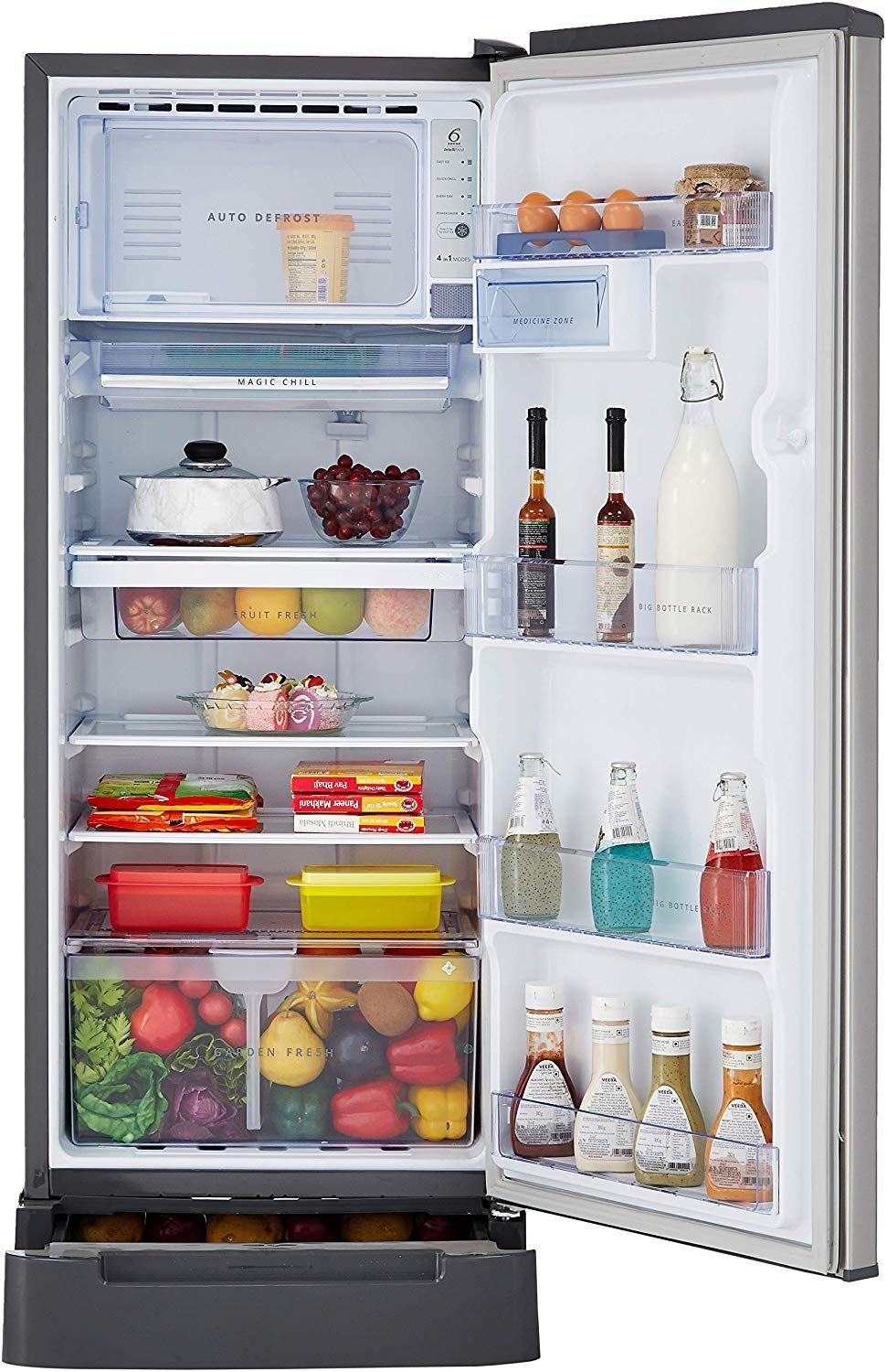 Whirlpool 245 L 3 Star Inverter Direct-Cool Single Door Refrigerator (260 IMPRO ROY 3S INV ALPHA STEEL, Alpha Steel) with Pedestal 3